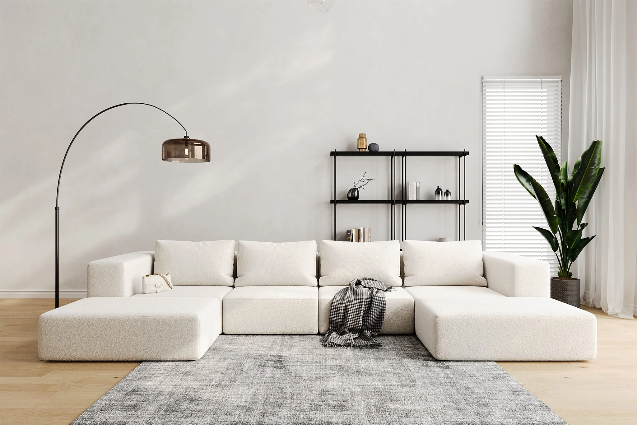 Atlas Extra Large Slipcover Modular Reversible Floor Sectional Sofa - Image 3