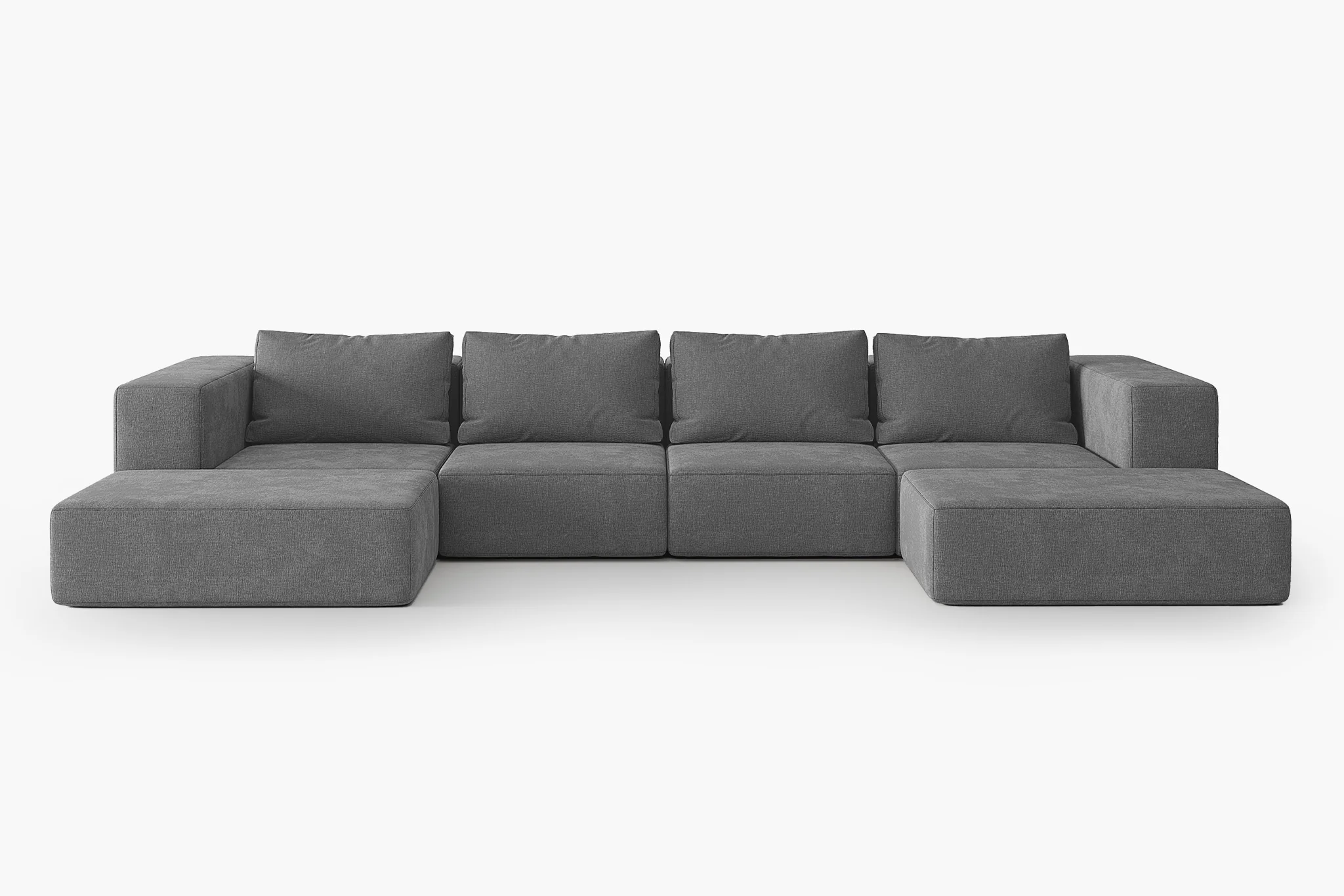Atlas Extra Large Slipcover Modular Reversible Floor Sectional Sofa - Image 53