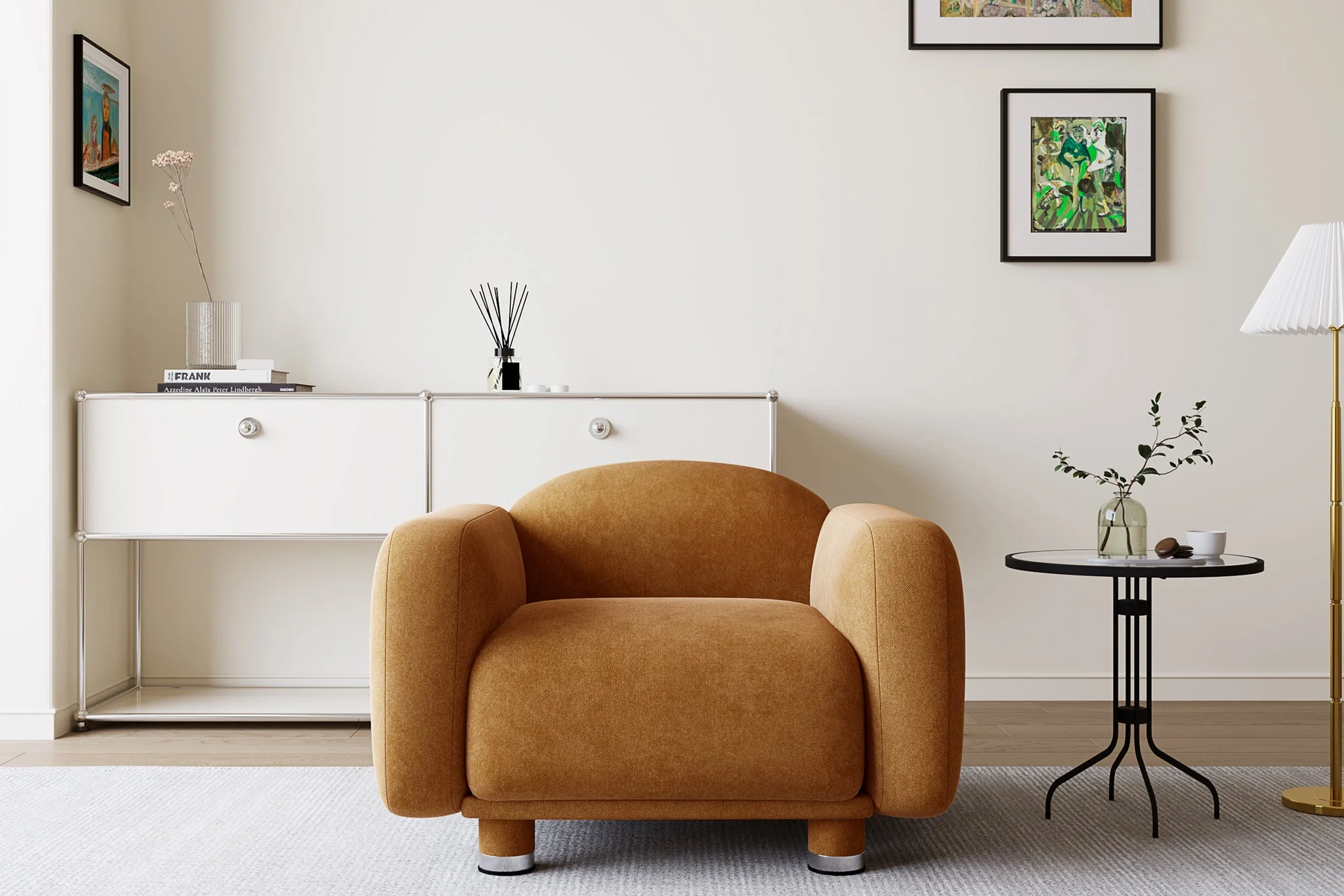 Beryl Curved 3-Seater Couch Sofa / Lounge Chair - Image 16
