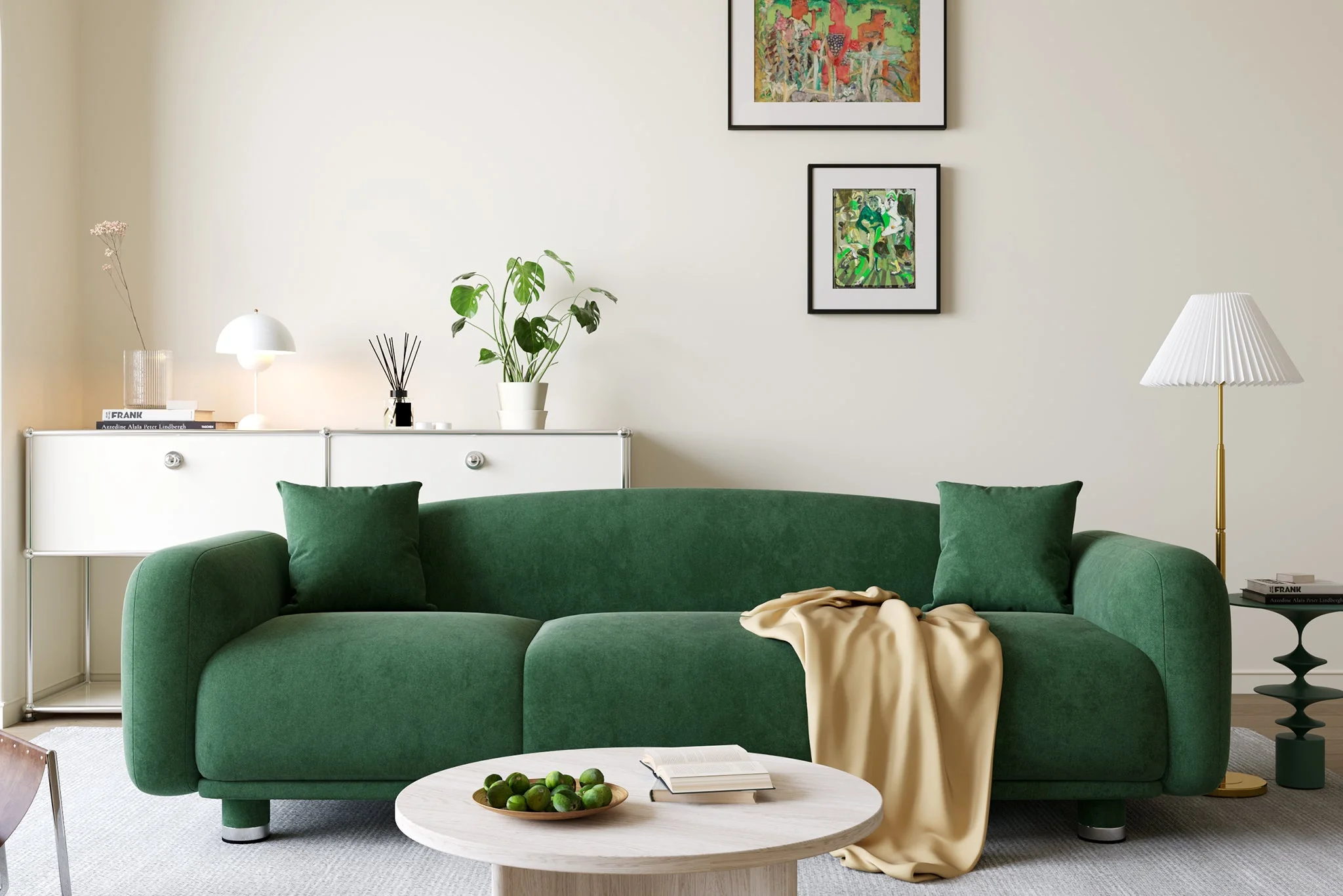 Beryl Curved 3-Seater Couch Sofa / Lounge Chair - Image 3