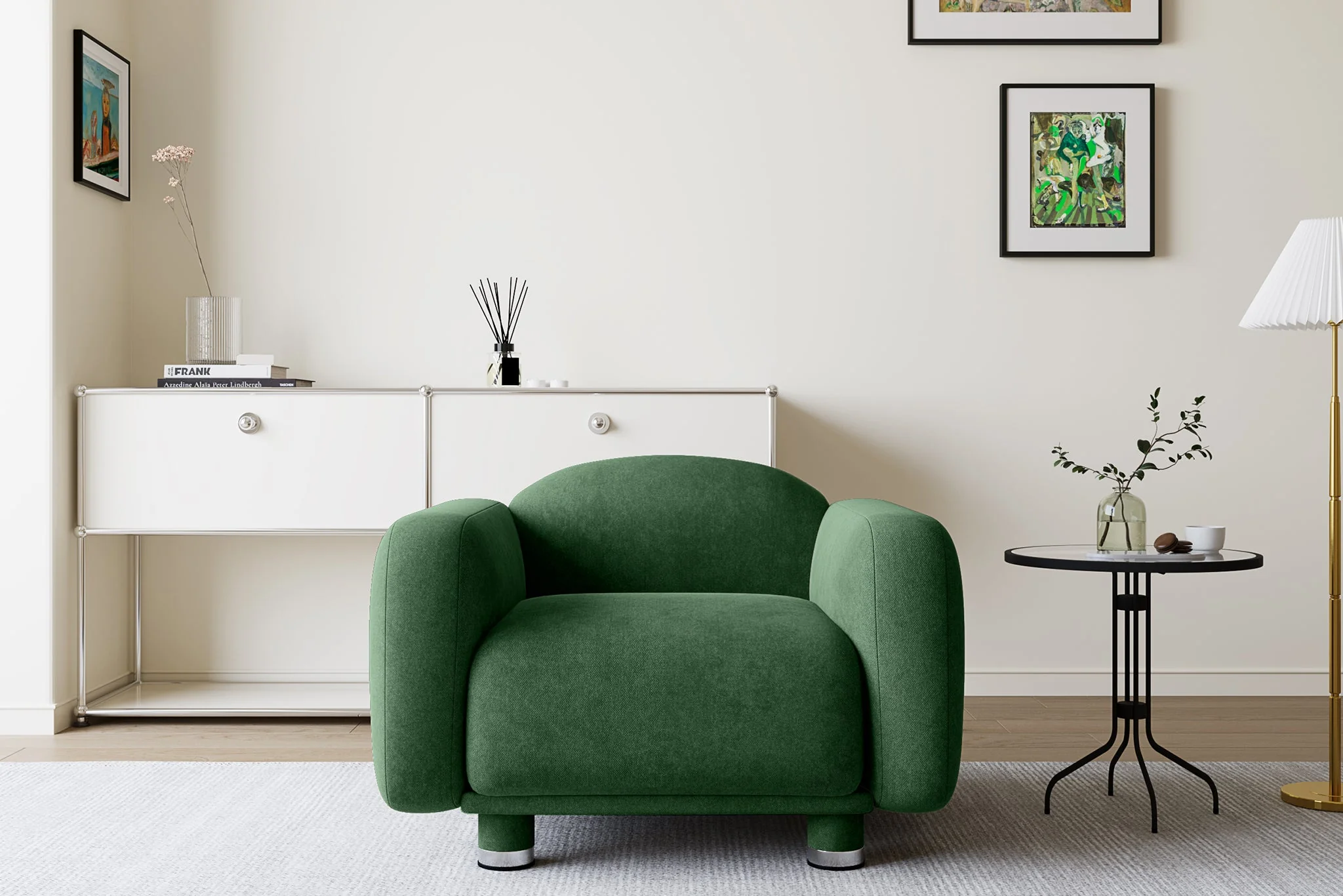 Beryl Curved 3-Seater Couch Sofa / Lounge Chair - Image 7