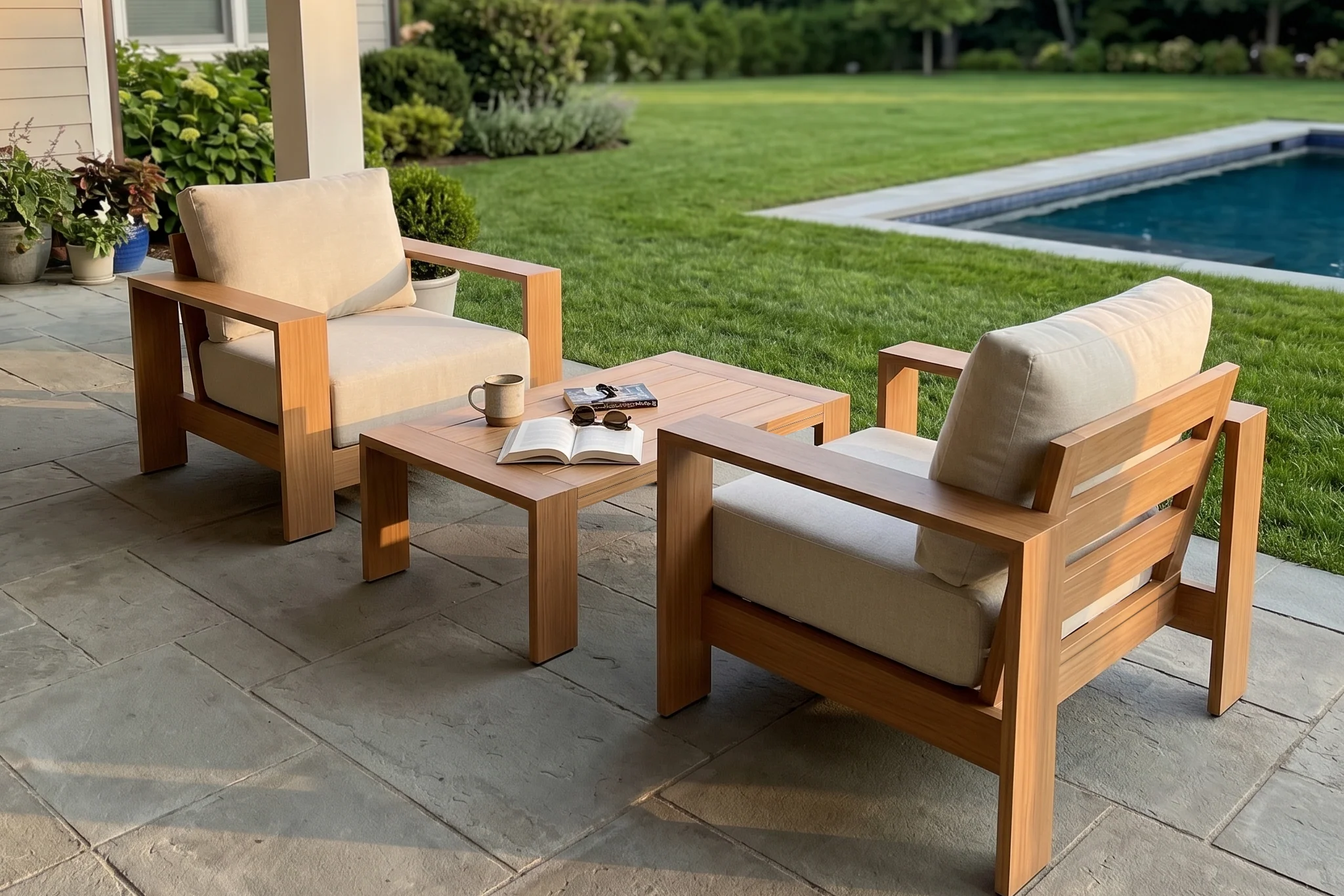 Ciela Modern Aluminum Outdoor Sofa Set with Cushions - Image 16