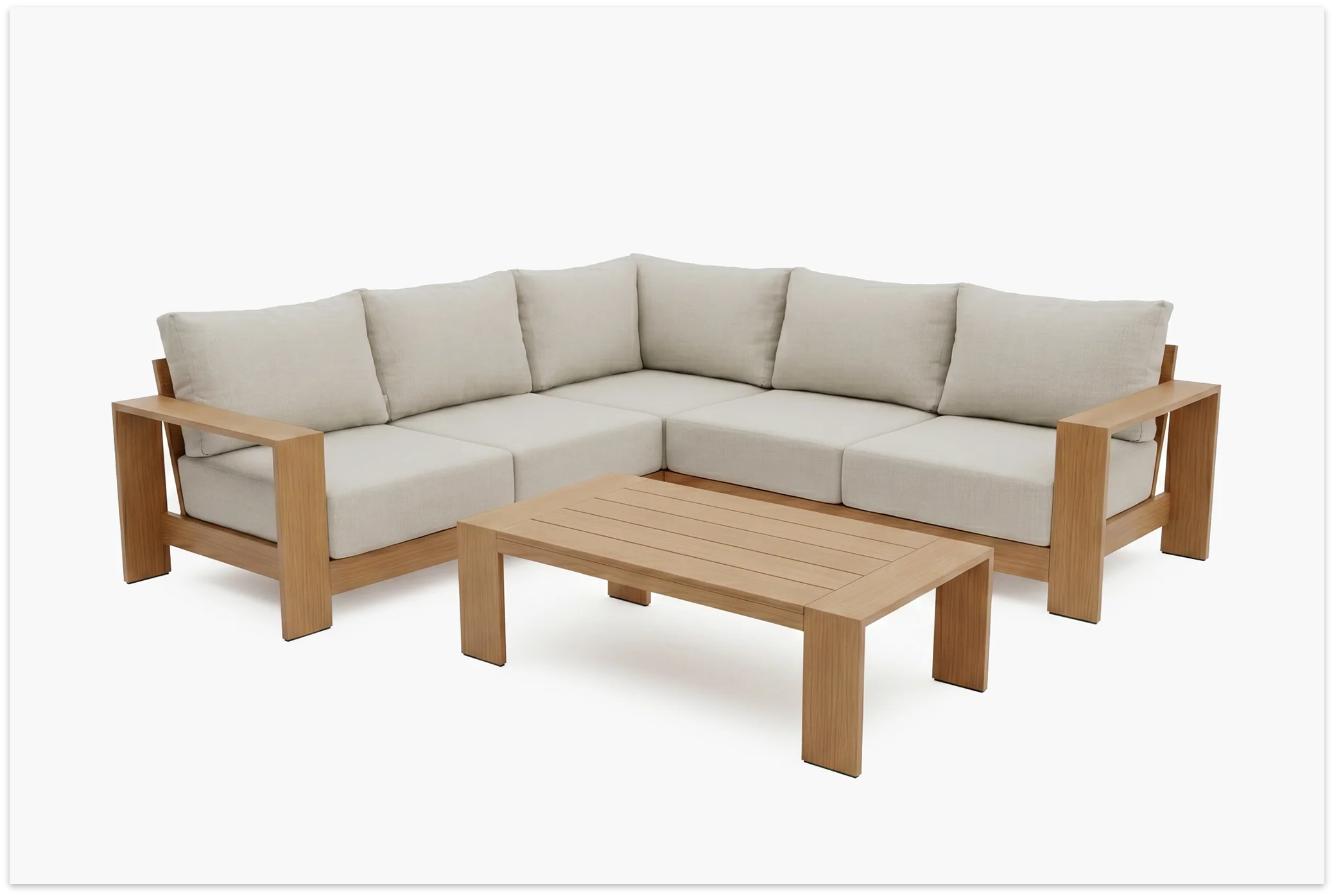 Ciela Modern Aluminum Outdoor Sofa Set with Cushions - Image 33