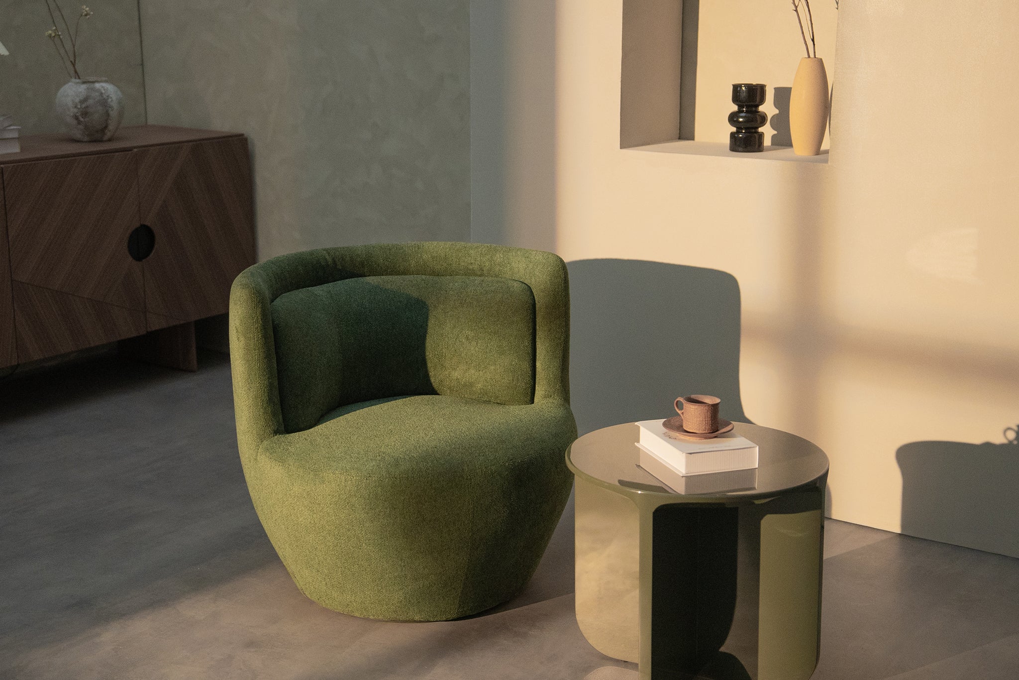 Cocoon Upholstered Lounge Chair - Image 3