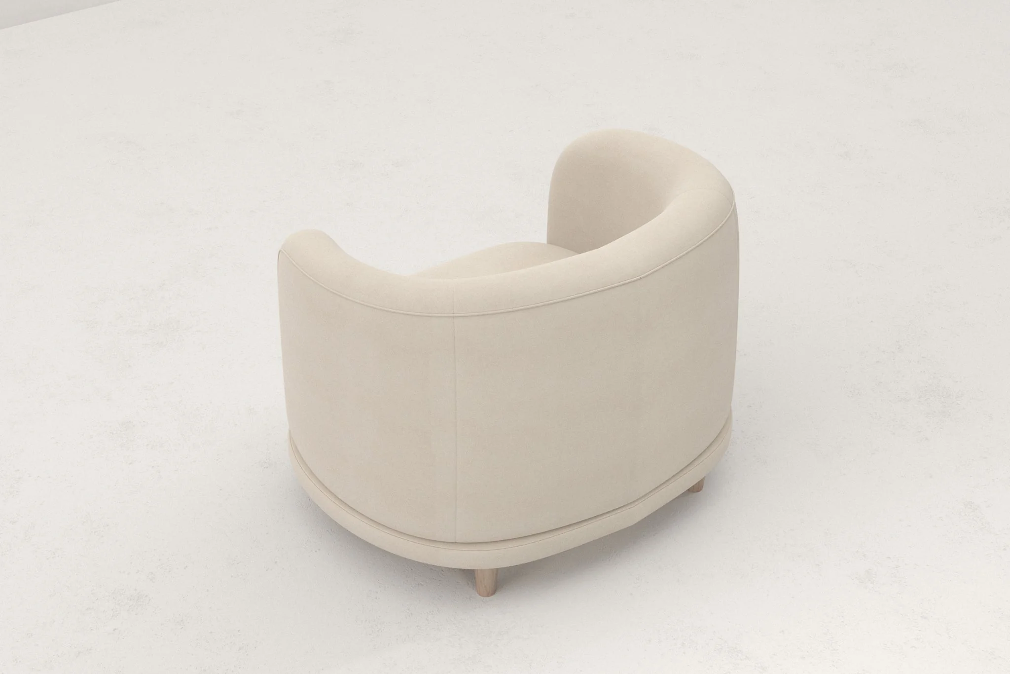 Cora Velvet Curved 3-Seater Couch Sofa / Lounge Chair - Image 9