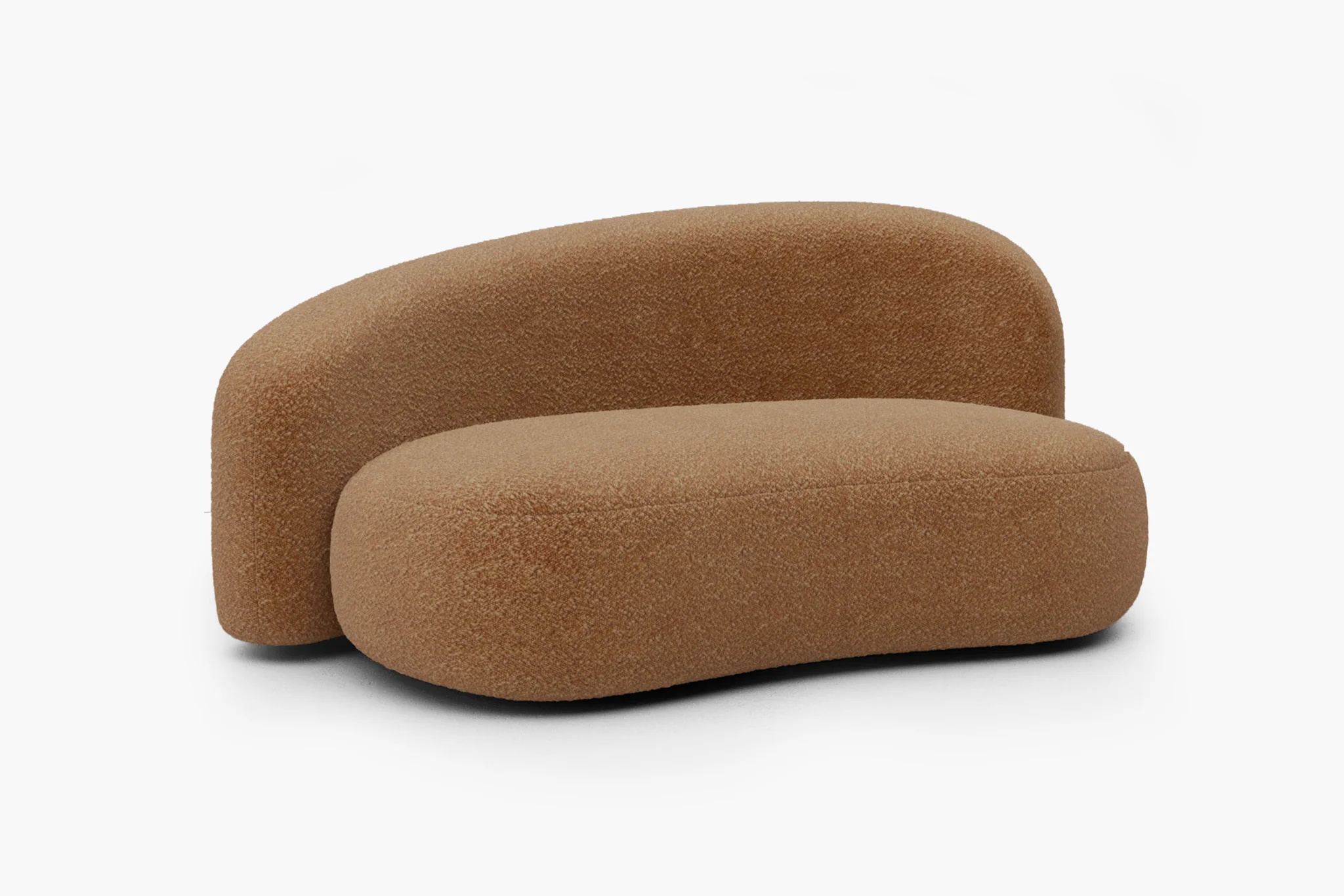 Cresmo Wool-like Curved 2-Piece Chaise Sectional / 2-Seater Couch Sofa / Lounge Chair - Image 44