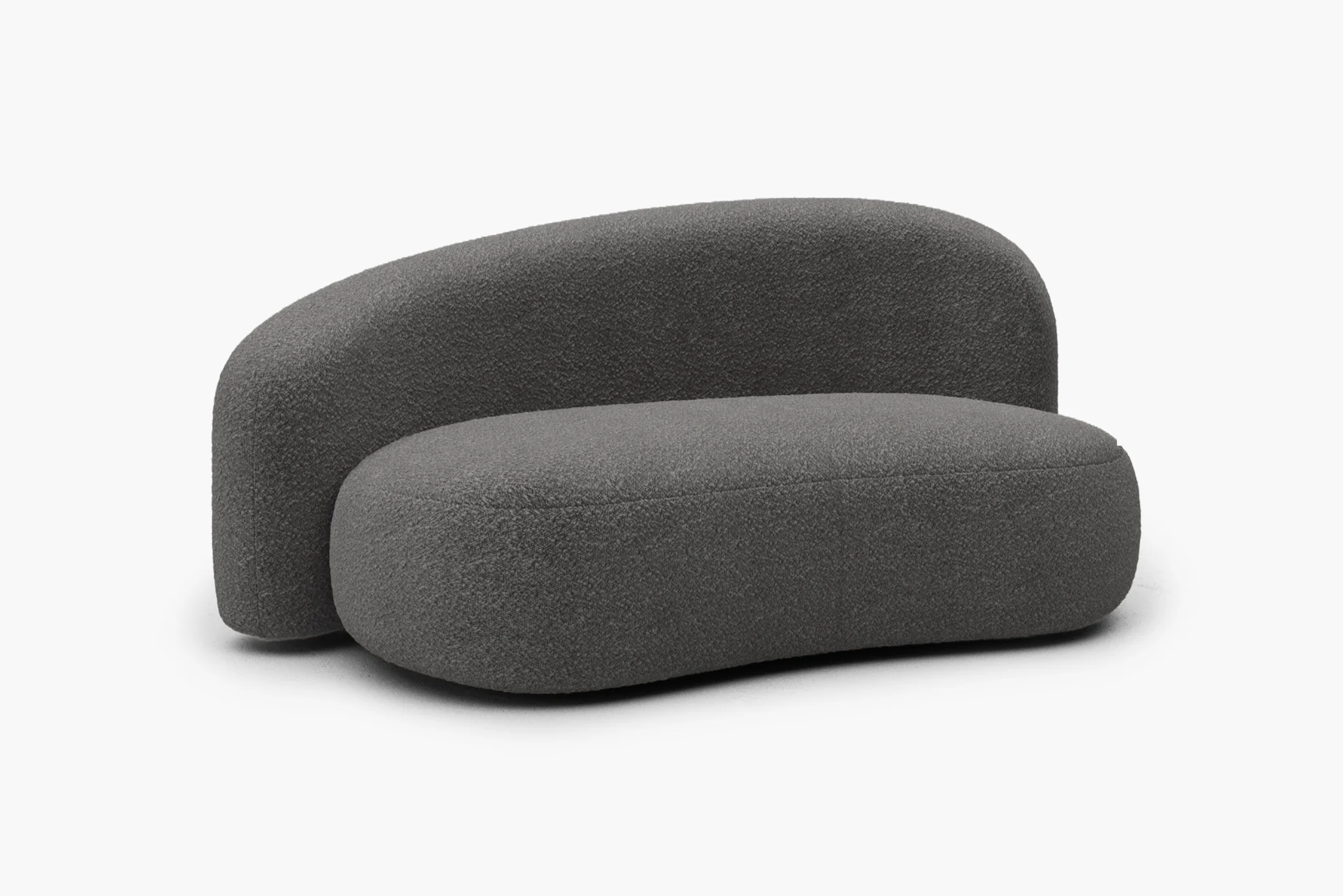 Cresmo Wool-like Curved 2-Piece Chaise Sectional / 2-Seater Couch Sofa / Lounge Chair - Image 72