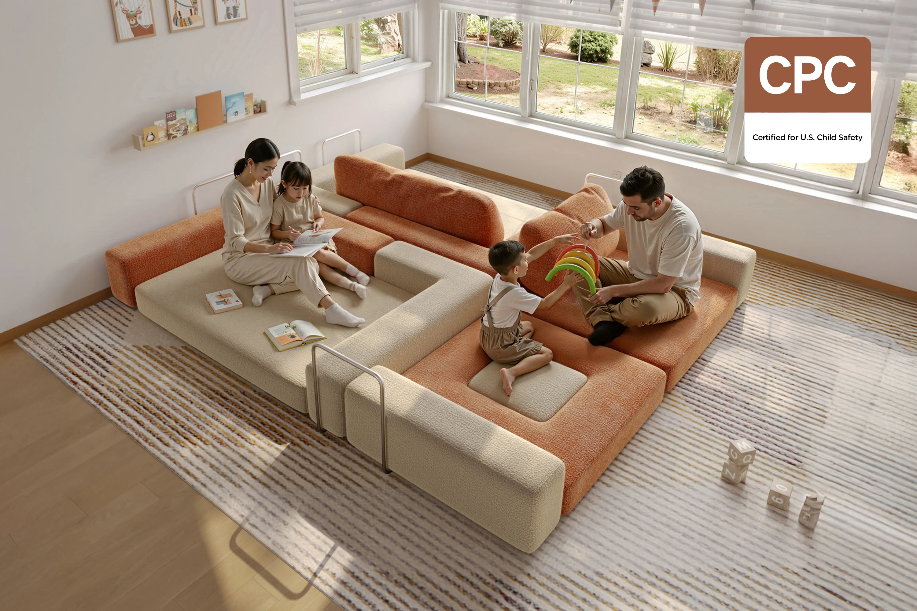 CushyLand Modular Kids Play Sofa - Image 6