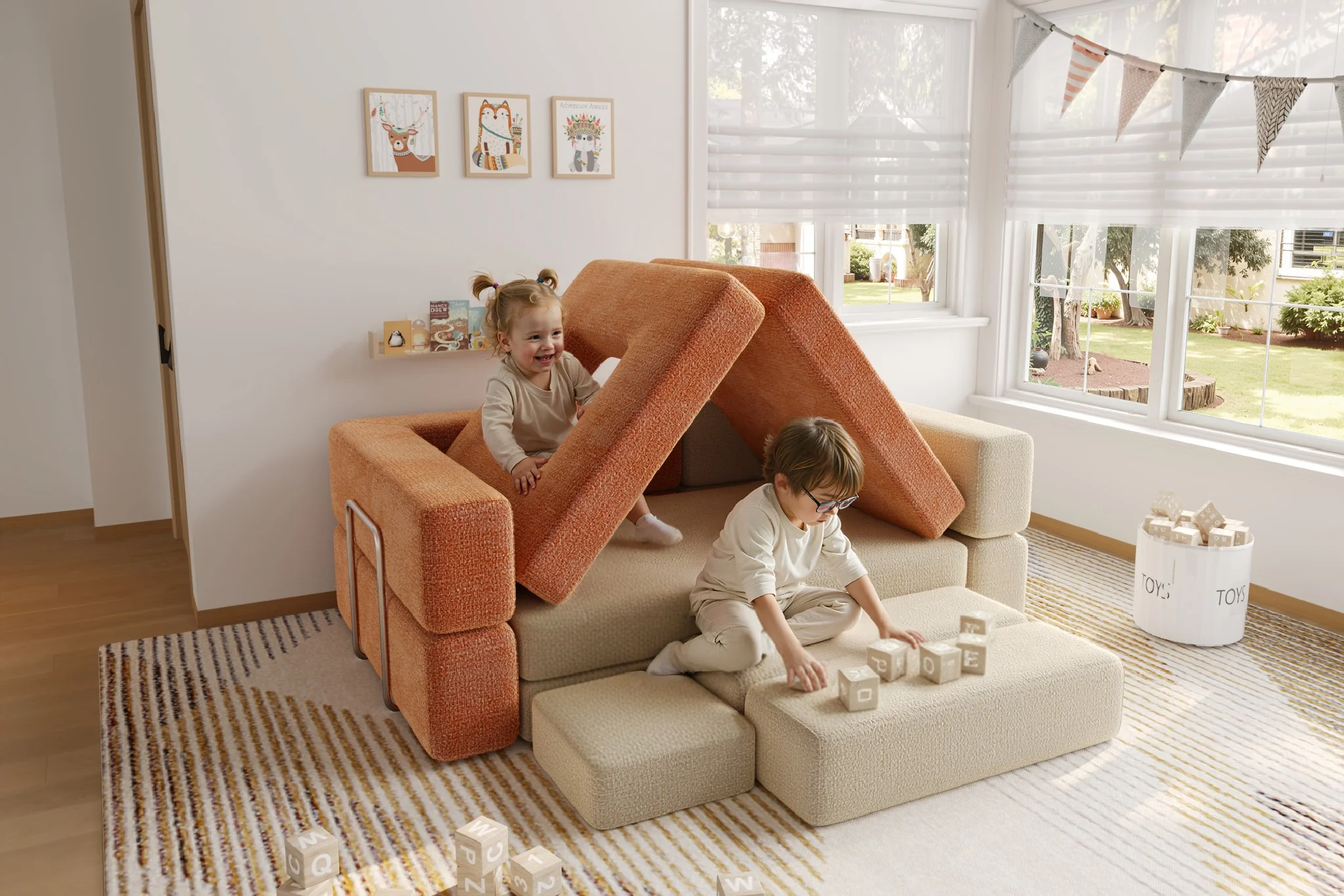 CushyLand Modular Kids Play Sofa - Image 9