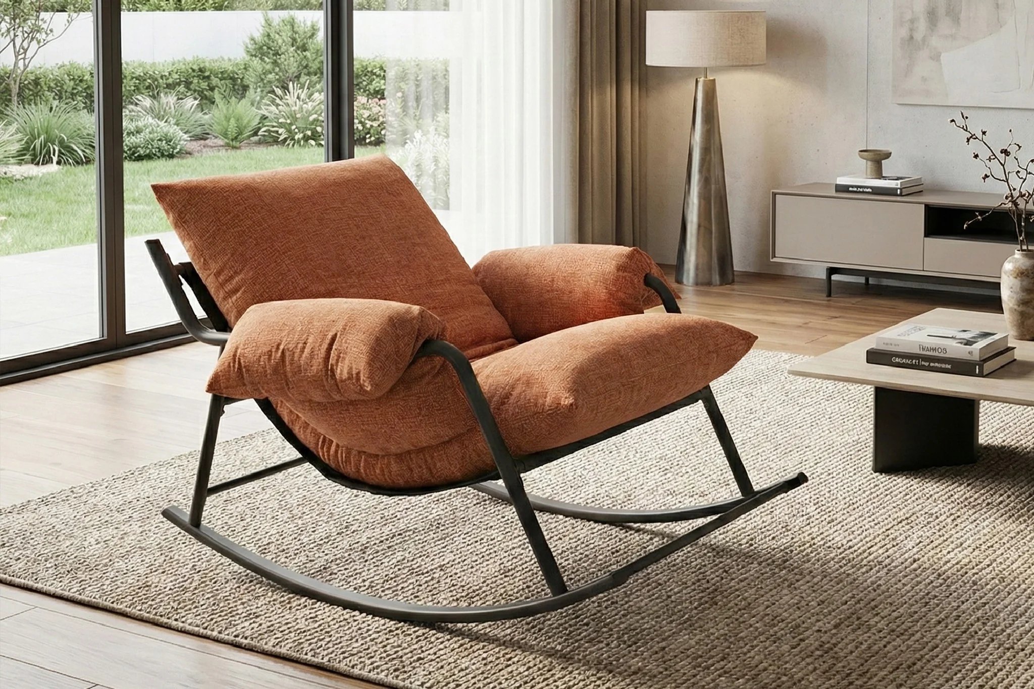Ember Upholstered Rocking Lounge Chair - Image 14