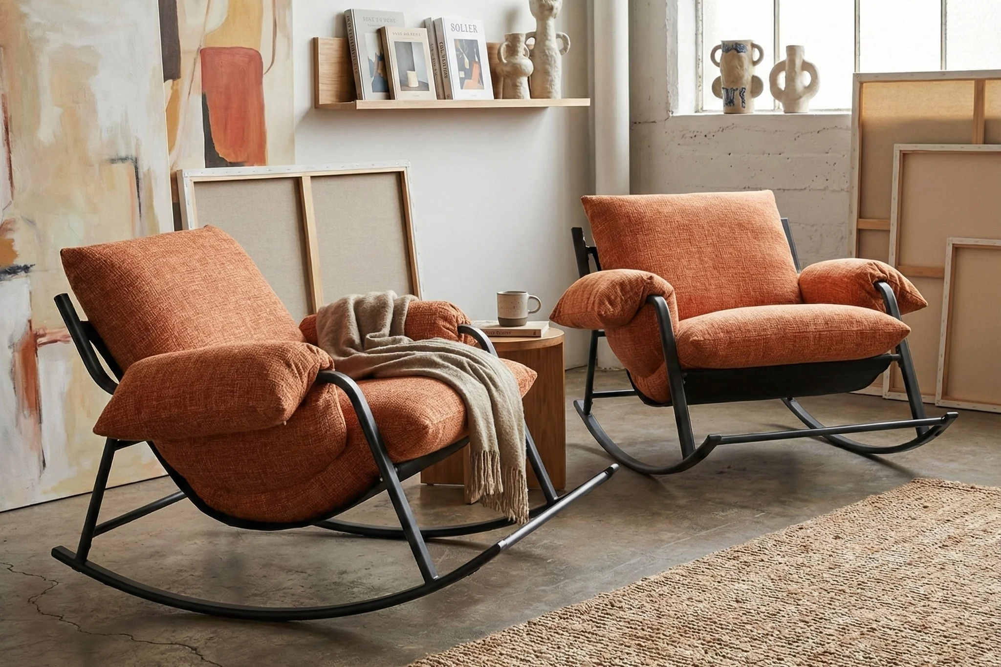 Ember Upholstered Rocking Lounge Chair - Image 16