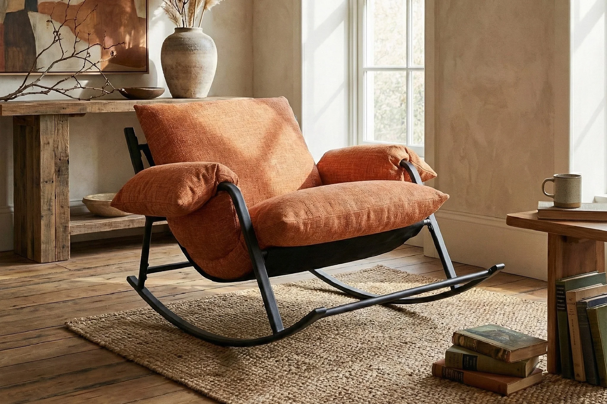 Ember Upholstered Rocking Lounge Chair - Image 3