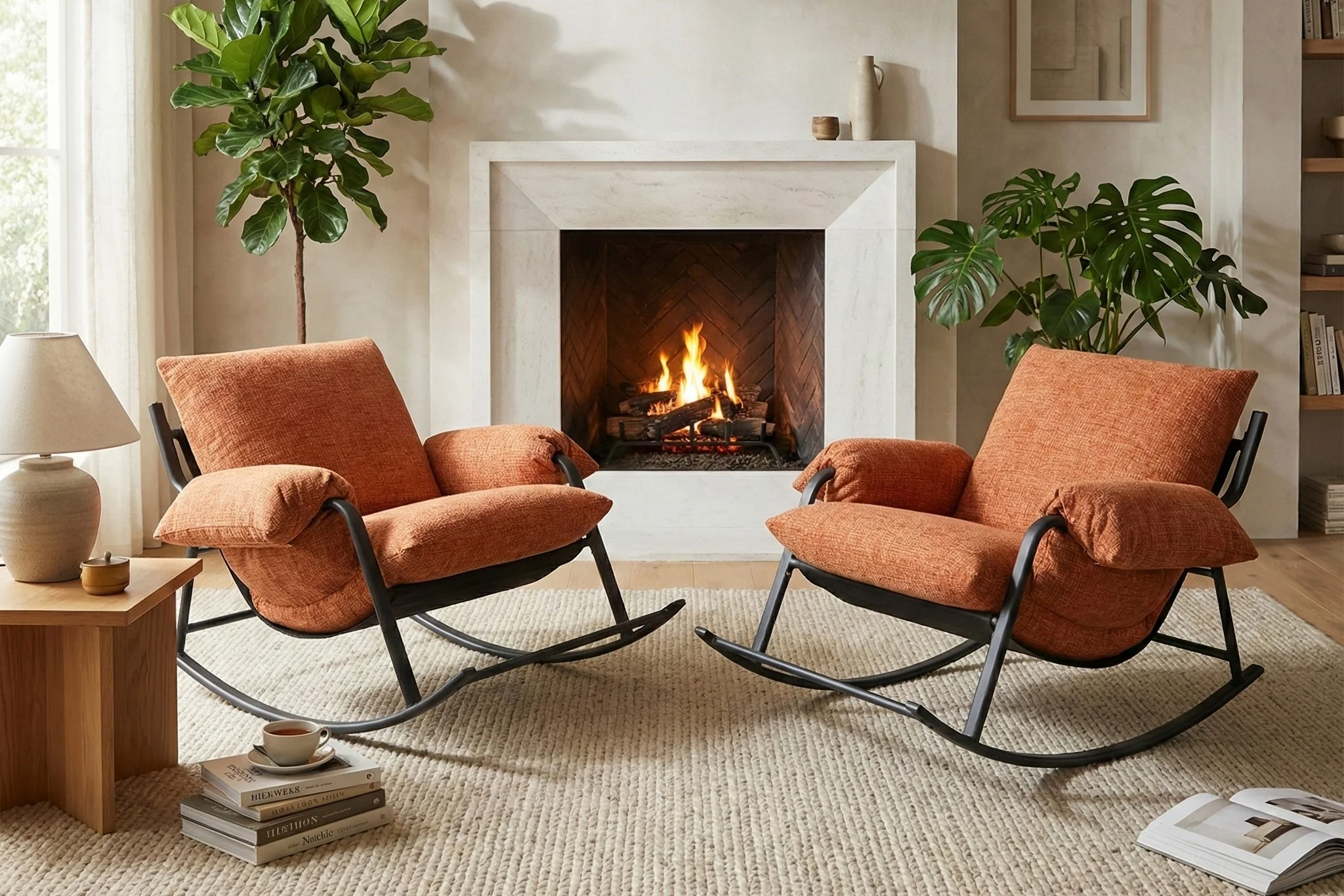 Ember Upholstered Rocking Lounge Chair - Image 7