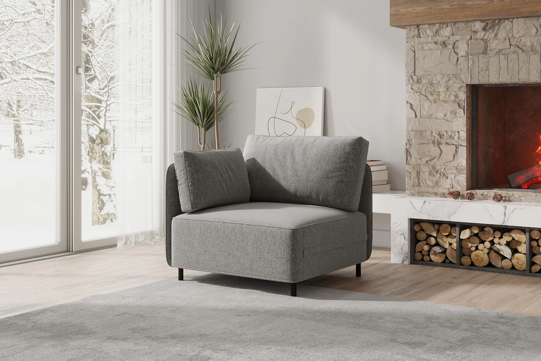 Fana Linen Reversible Modular Sofa - Image 18