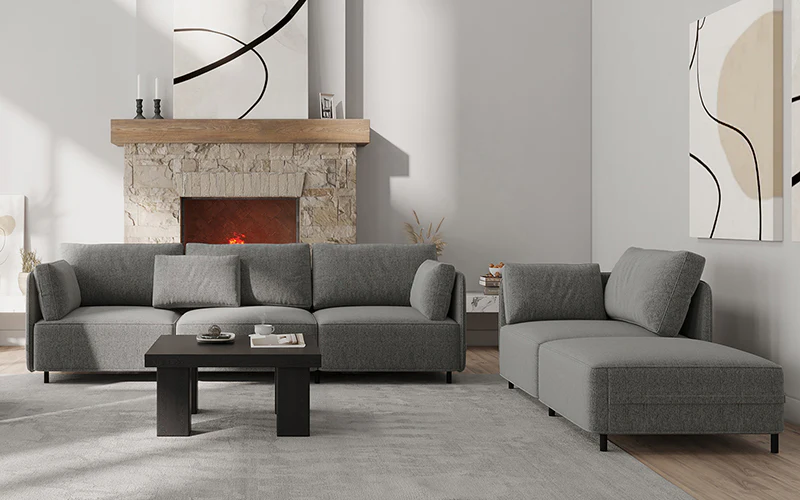 Fana Linen Reversible Modular Sofa - Image 20