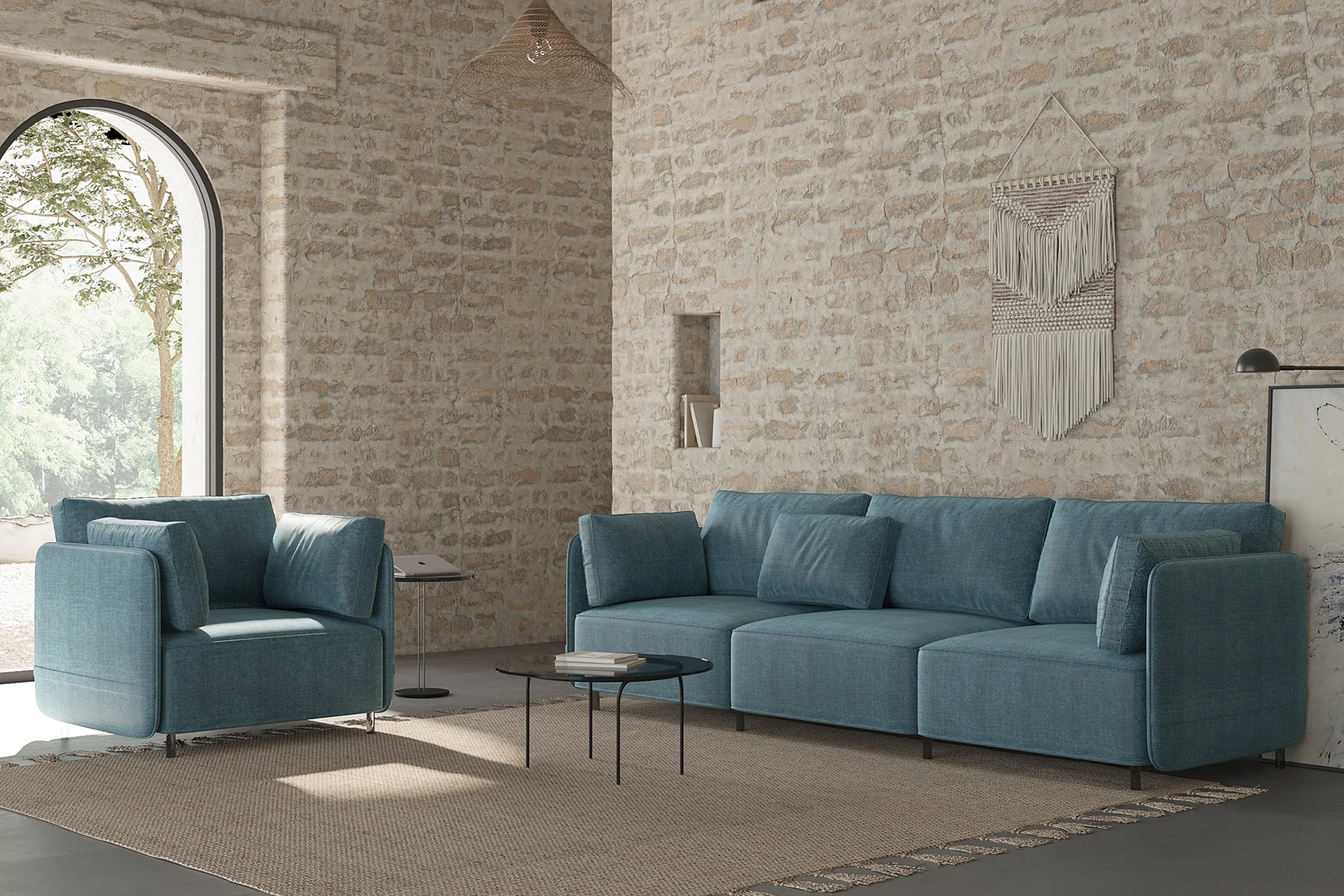 Fana Linen Reversible Modular Sofa - Image 32