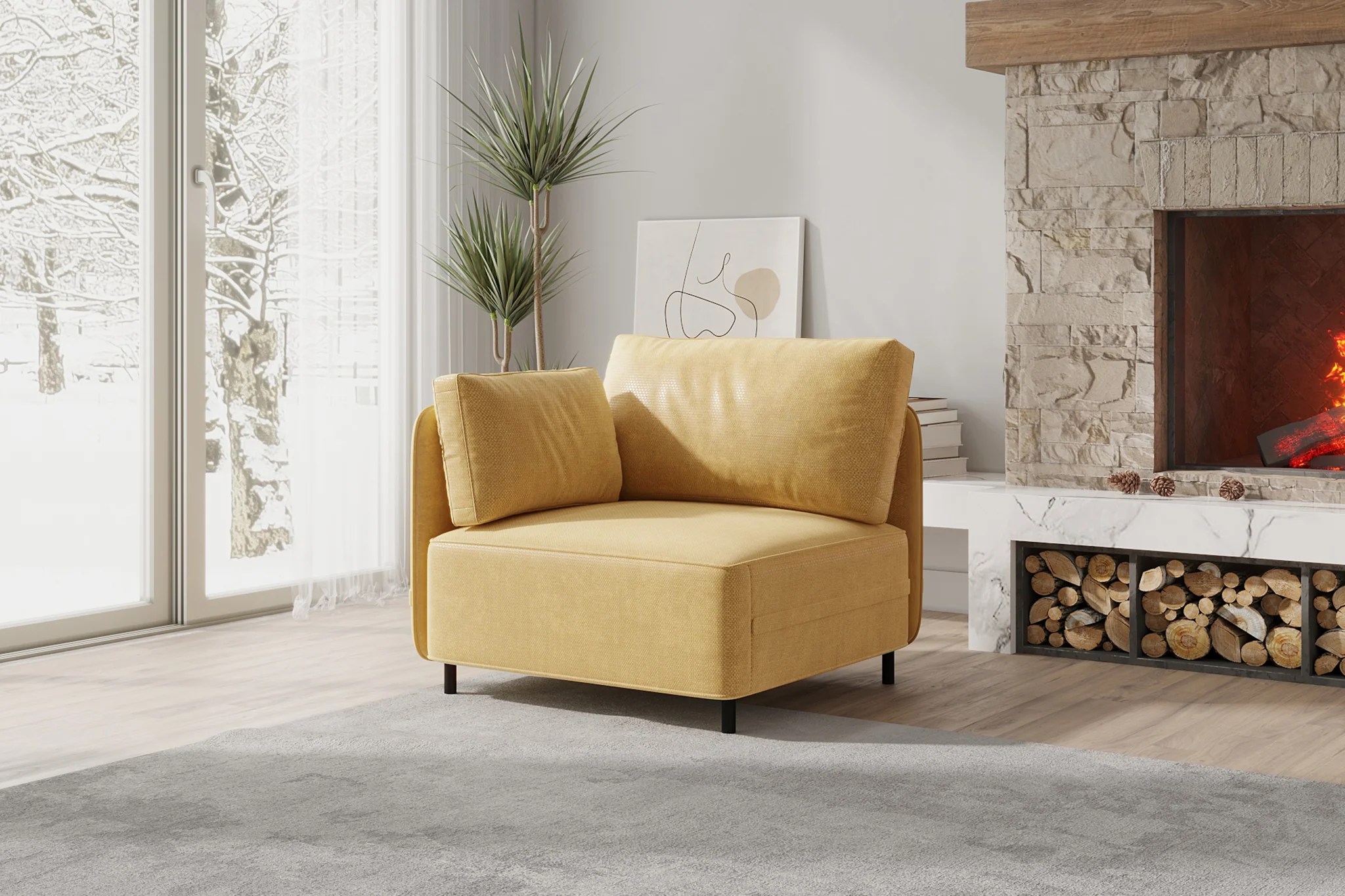 Fana Linen Reversible Modular Sofa - Image 41