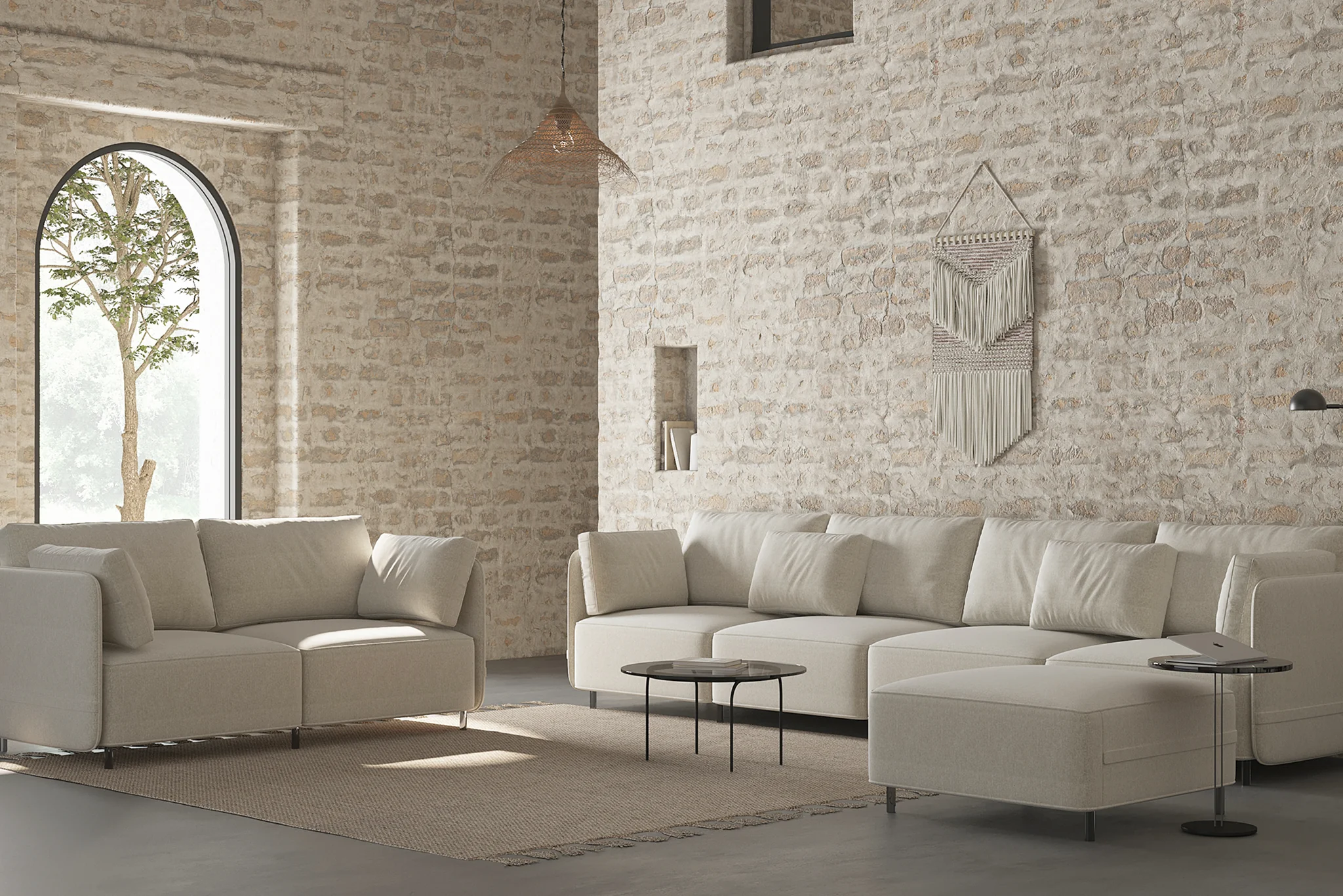 Fana Linen Reversible Modular Sofa - Image 9