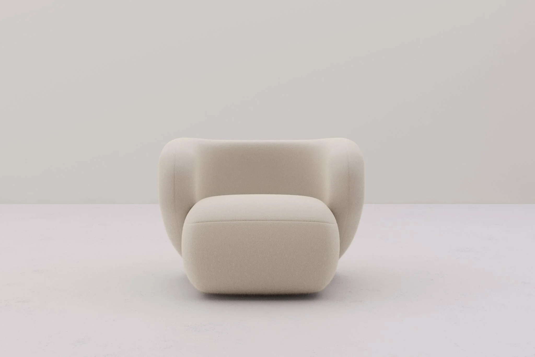 Flora Fleece Curved Accent Chair - Image 5