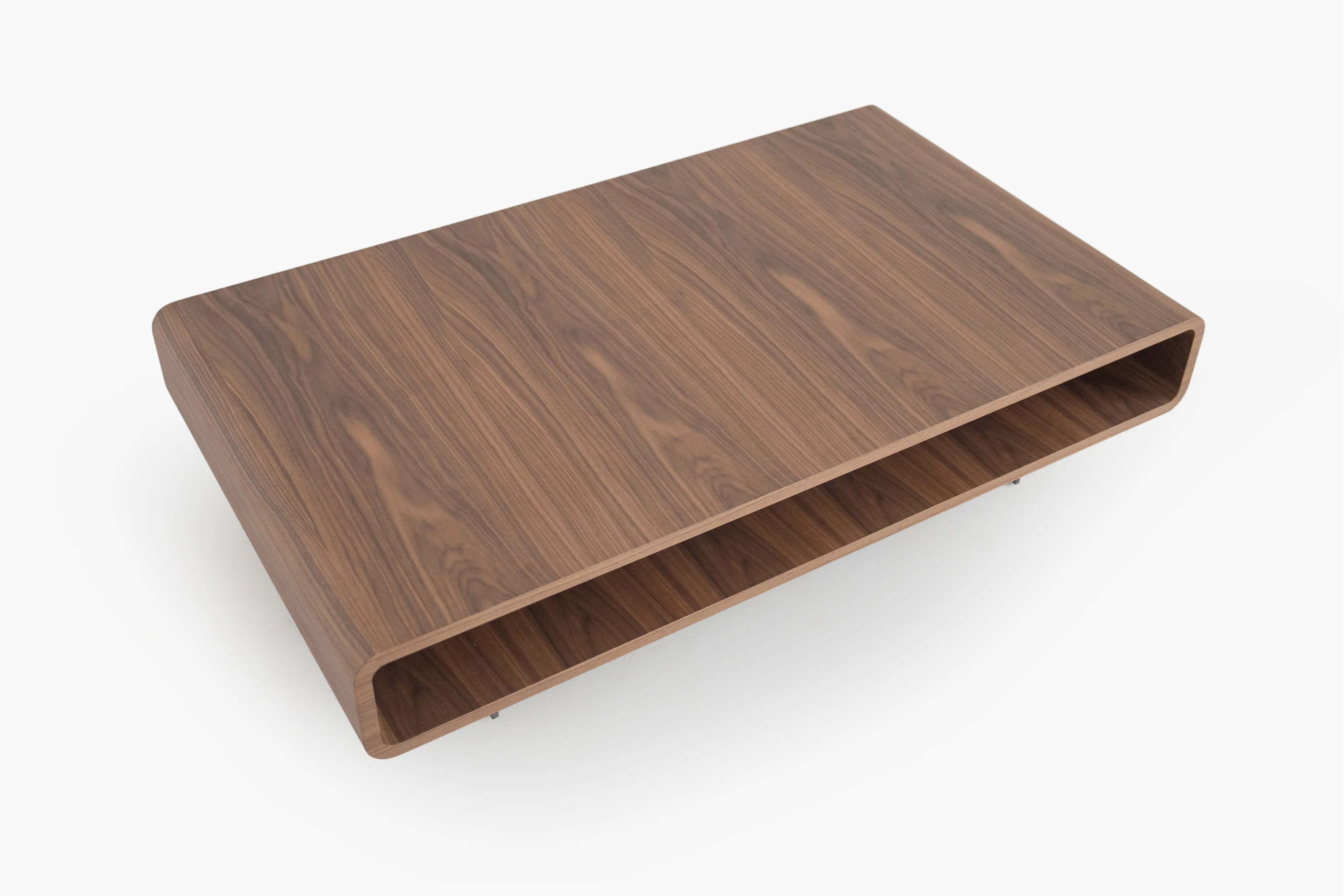 Flowwood Coffee Table with Shelf in Sleek Walnut - Image 5
