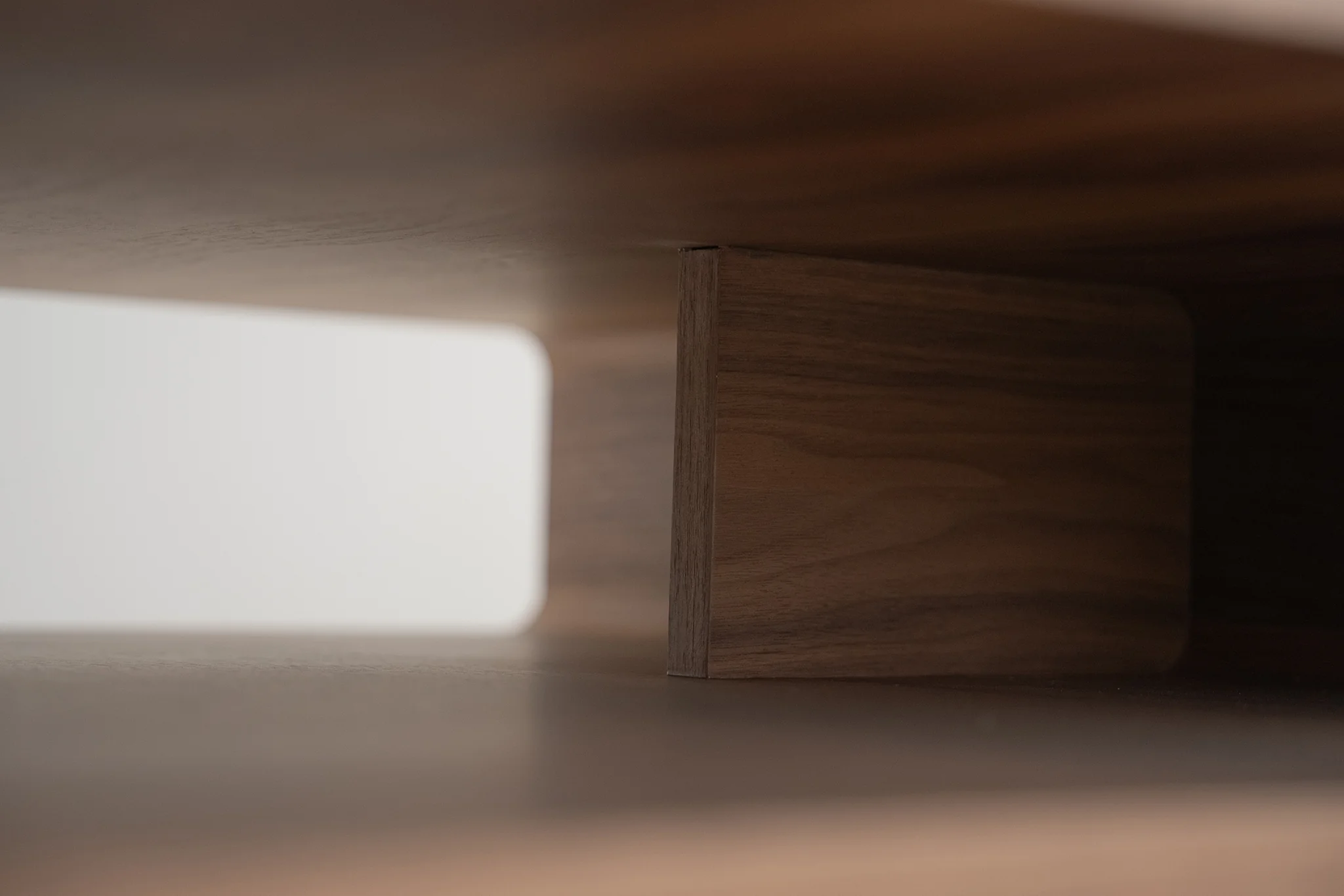 Flowwood Coffee Table with Shelf in Sleek Walnut - Image 7