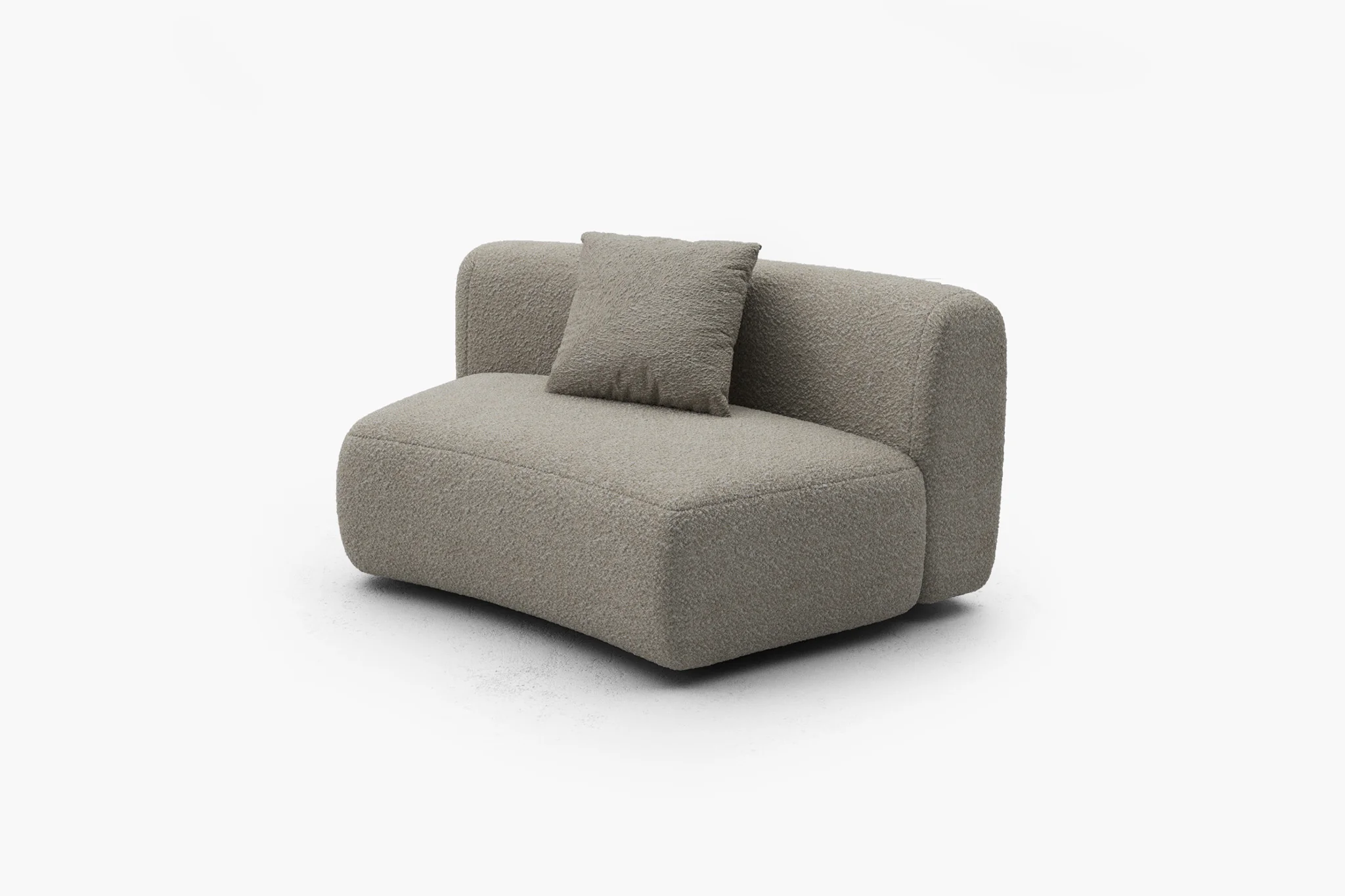 Formia Boucle Curved Chaise Sectional Sofa - Image 41