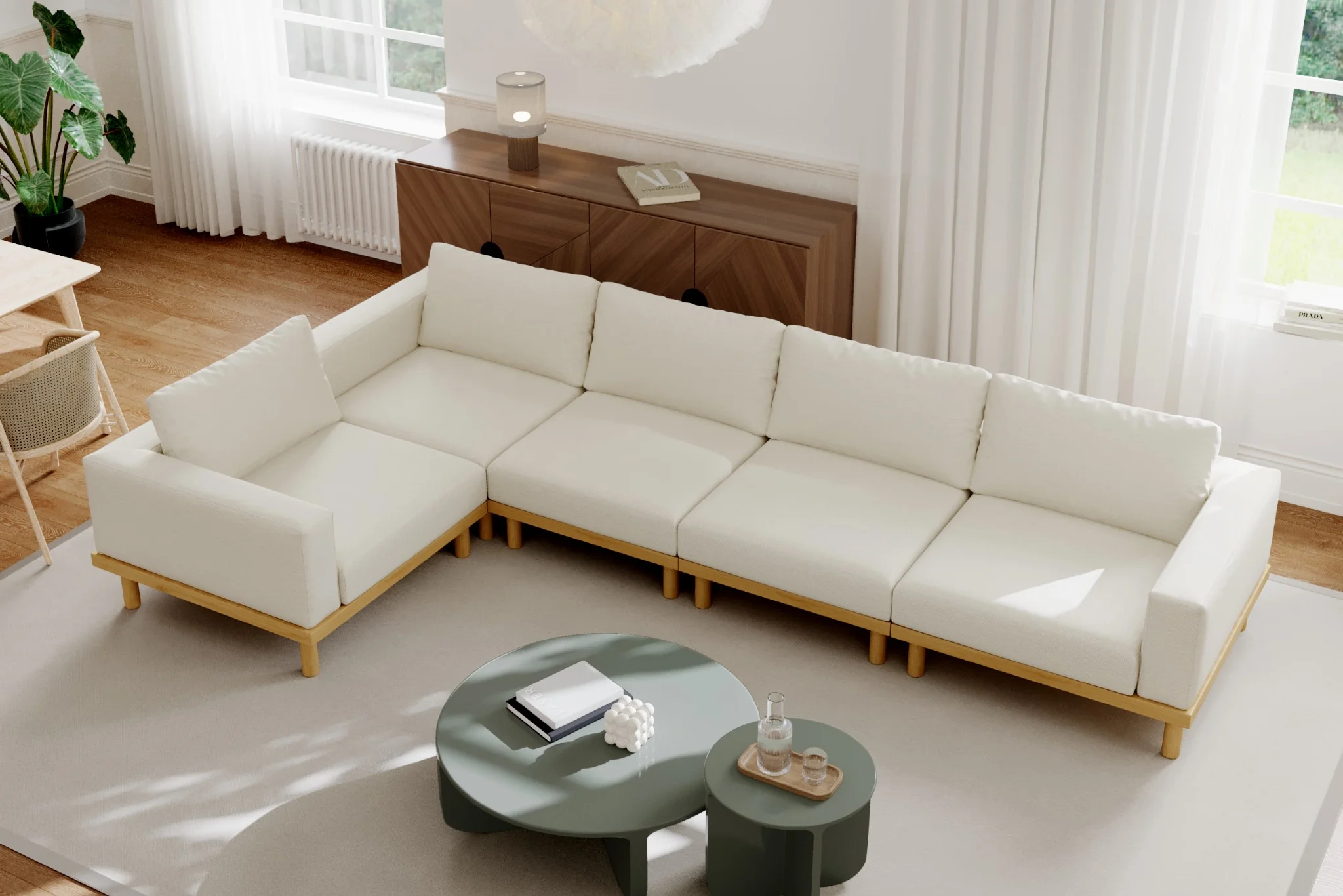 Lumi Slipcover Modular Reversible Sectional Sofa - Image 3