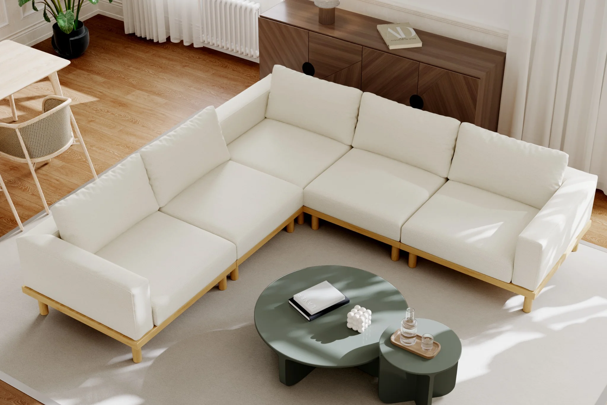 Lumi Slipcover Modular Reversible Sectional Sofa - Image 5
