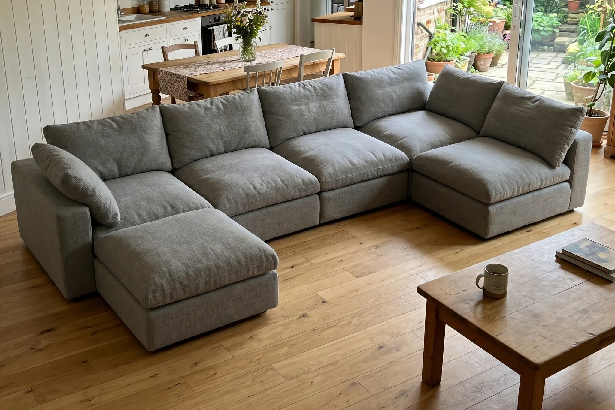 Maven Slipcover Modular Reversible Sectional Cloud Couch - Image 101