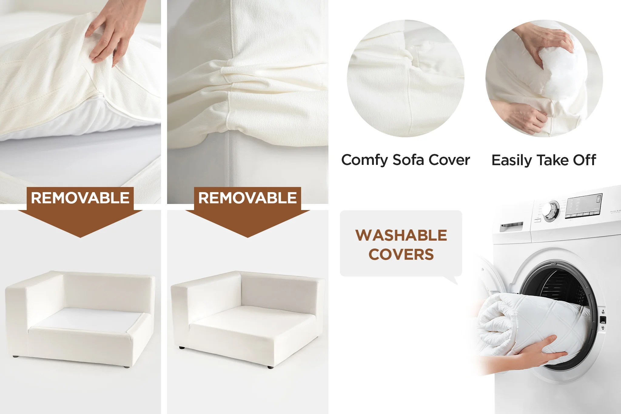 Maven Slipcover Modular Reversible Sectional Cloud Couch - Image 26