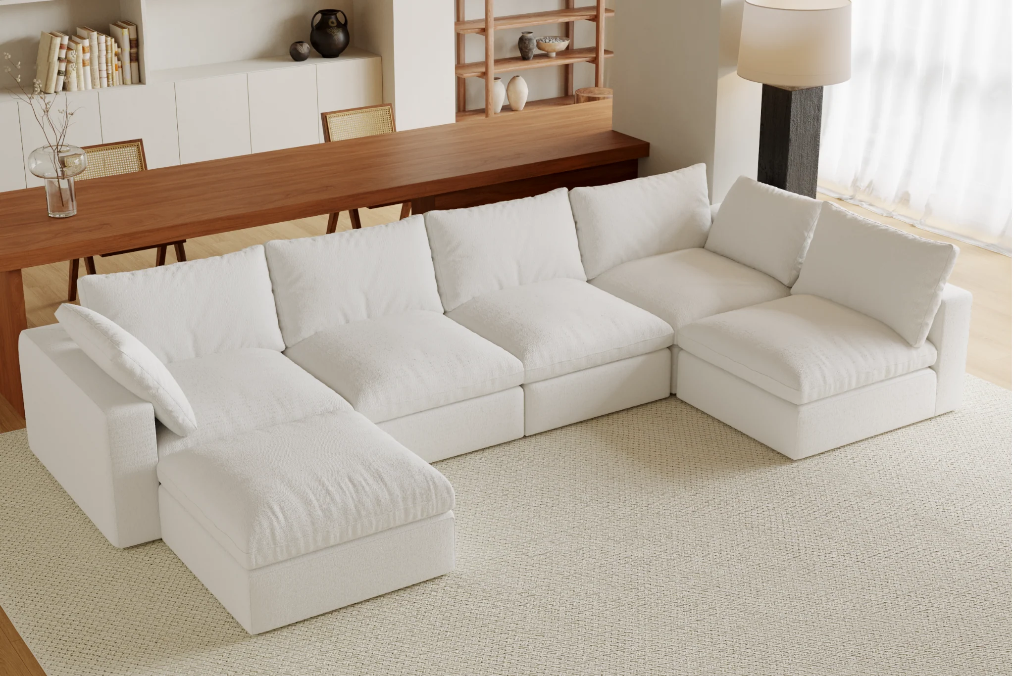 Maven Slipcover Modular Reversible Sectional Cloud Couch - Image 4