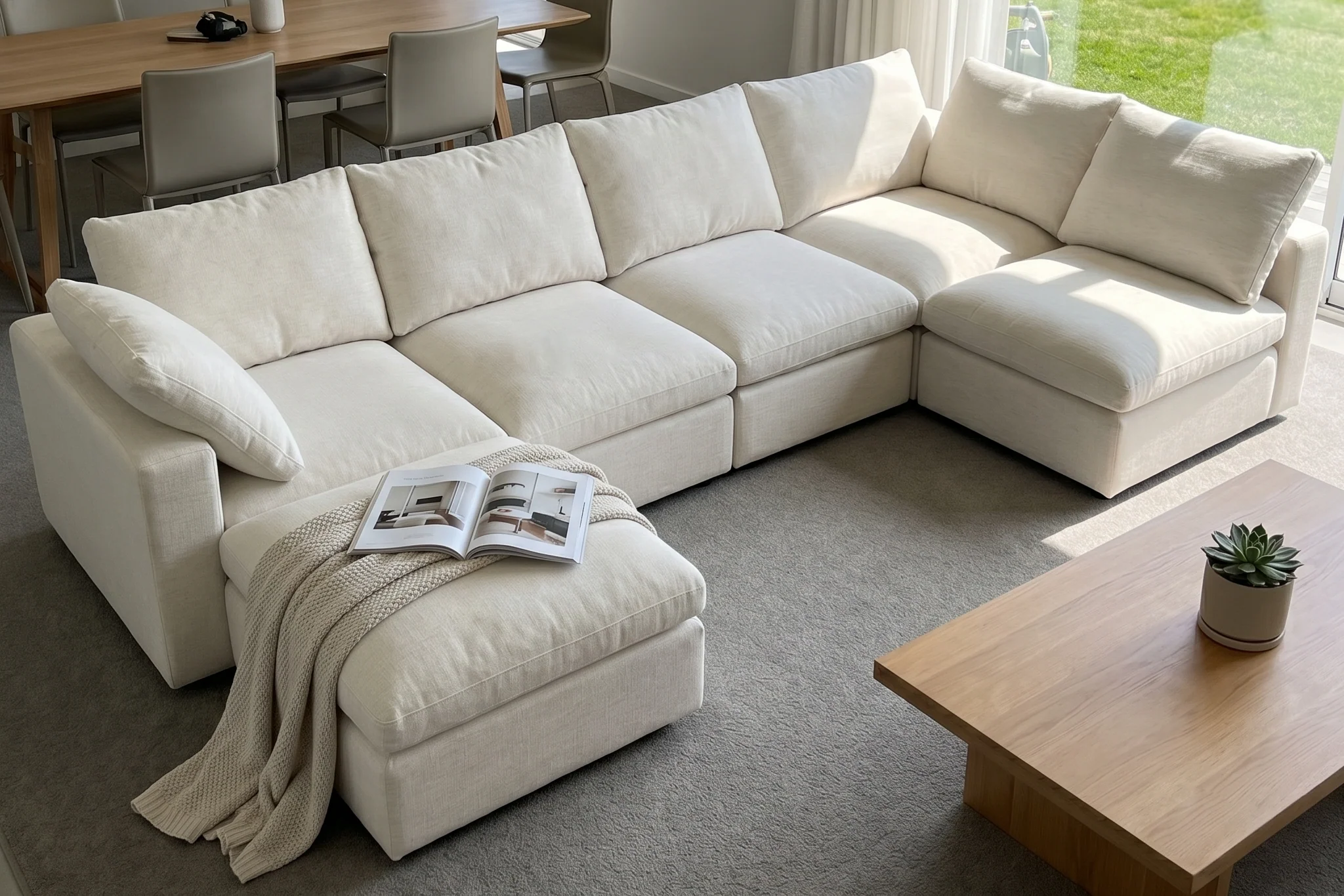 Maven Slipcover Modular Reversible Sectional Cloud Couch - Image 41
