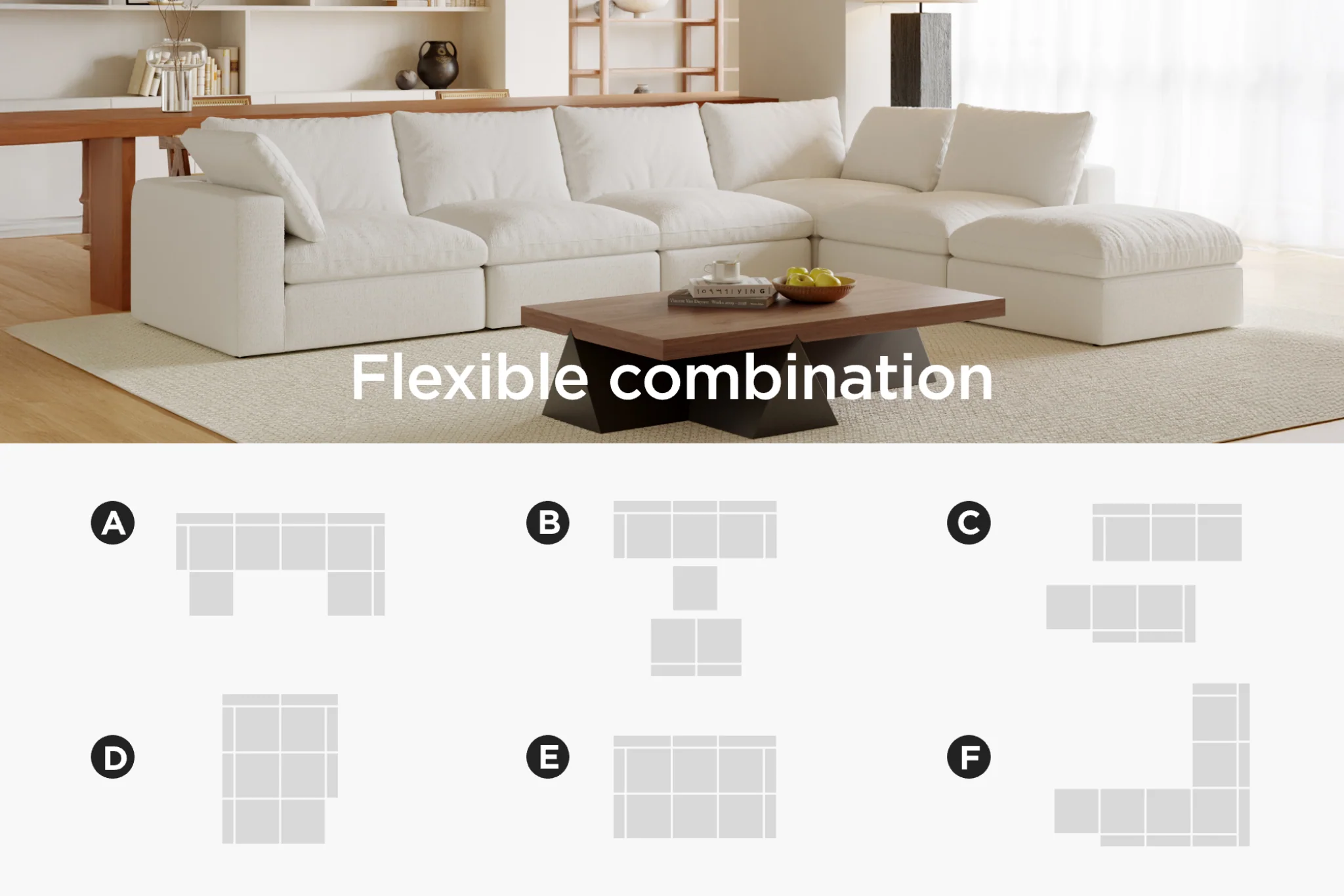 Maven Slipcover Modular Reversible Sectional Cloud Couch - Image 6