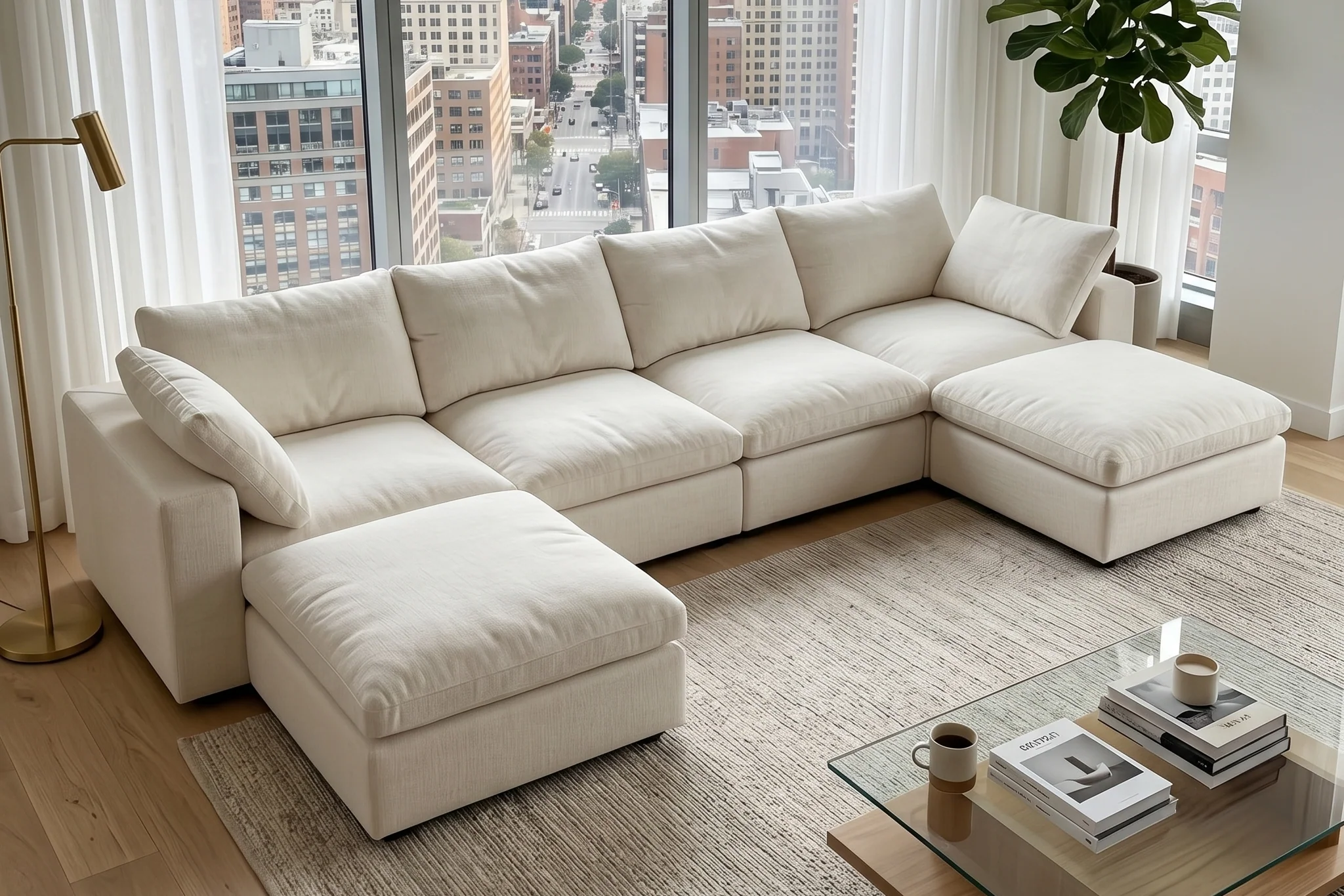 Maven Slipcover Modular Reversible Sectional Cloud Couch - Image 62