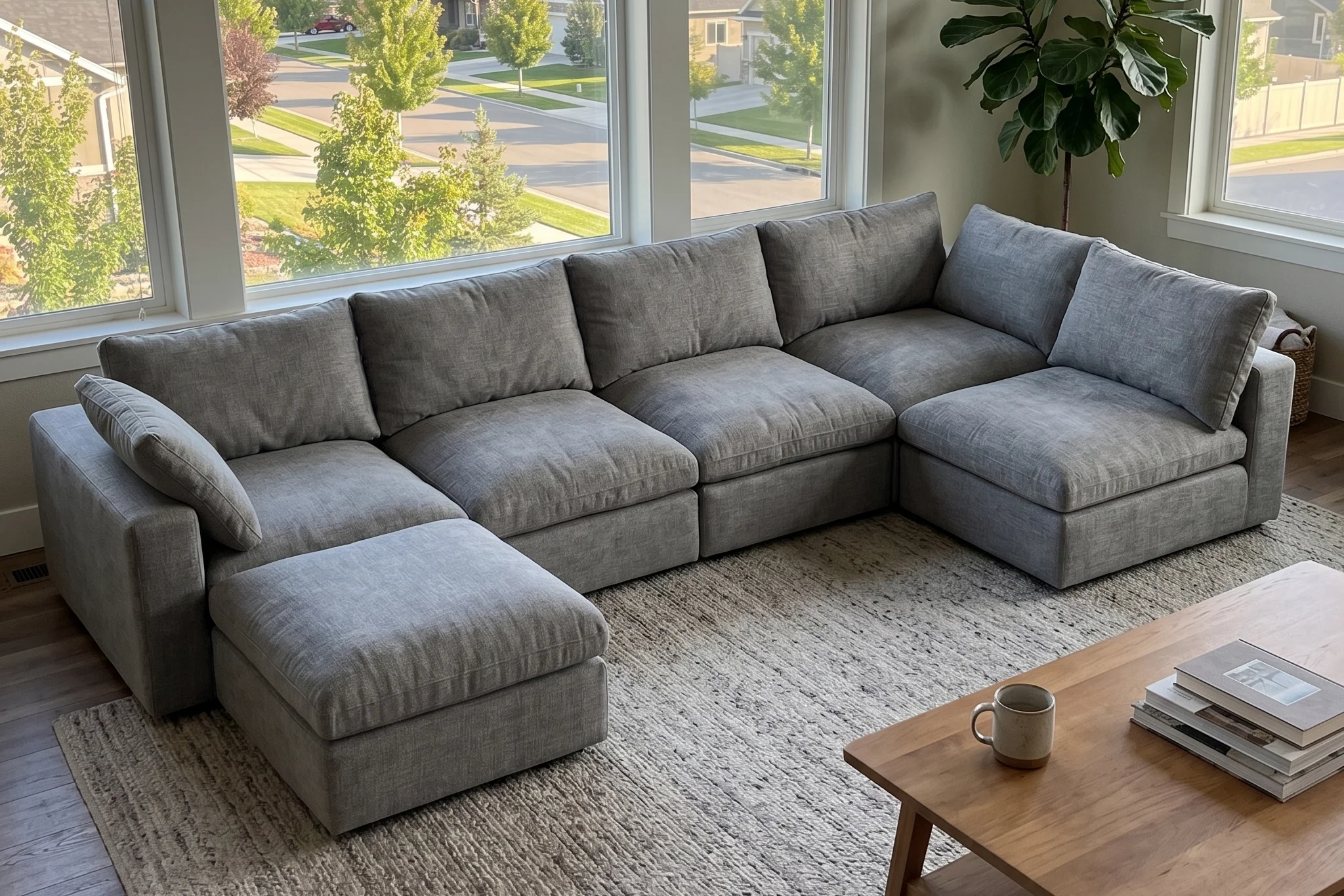 Maven Slipcover Modular Reversible Sectional Cloud Couch - Image 75