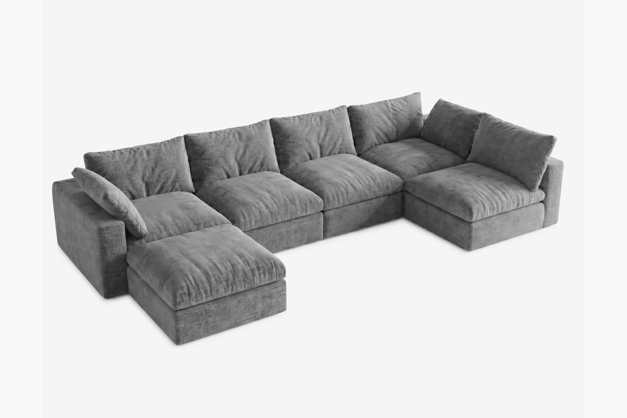 Maven Slipcover Modular Reversible Sectional Cloud Couch - Image 76