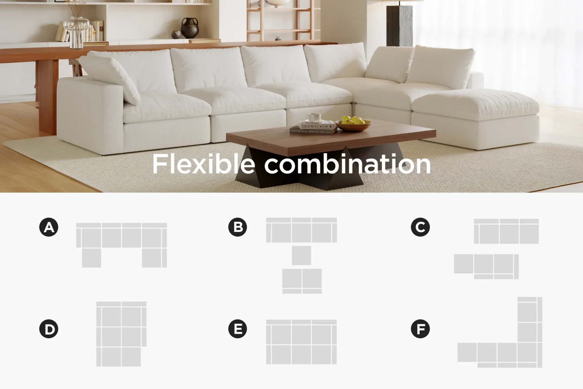 Maven Slipcover Modular Reversible Sectional Cloud Couch - Image 79
