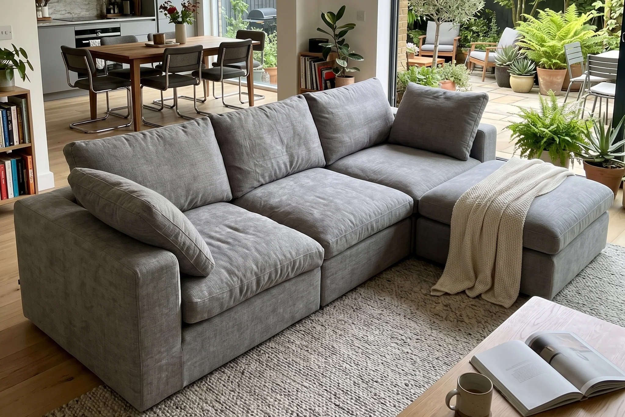 Maven Slipcover Modular Reversible Sectional Cloud Couch - Image 86