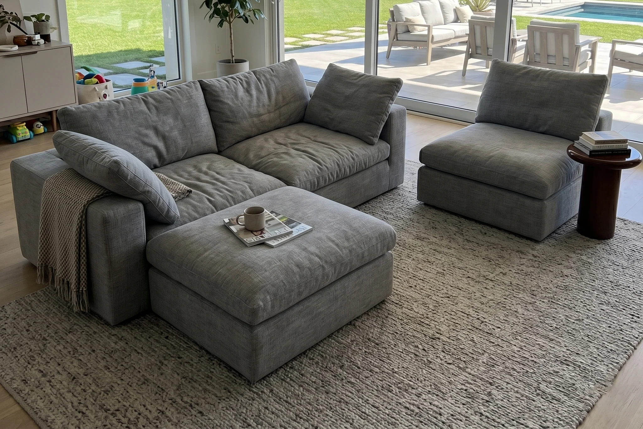 Maven Slipcover Modular Reversible Sectional Cloud Couch - Image 89
