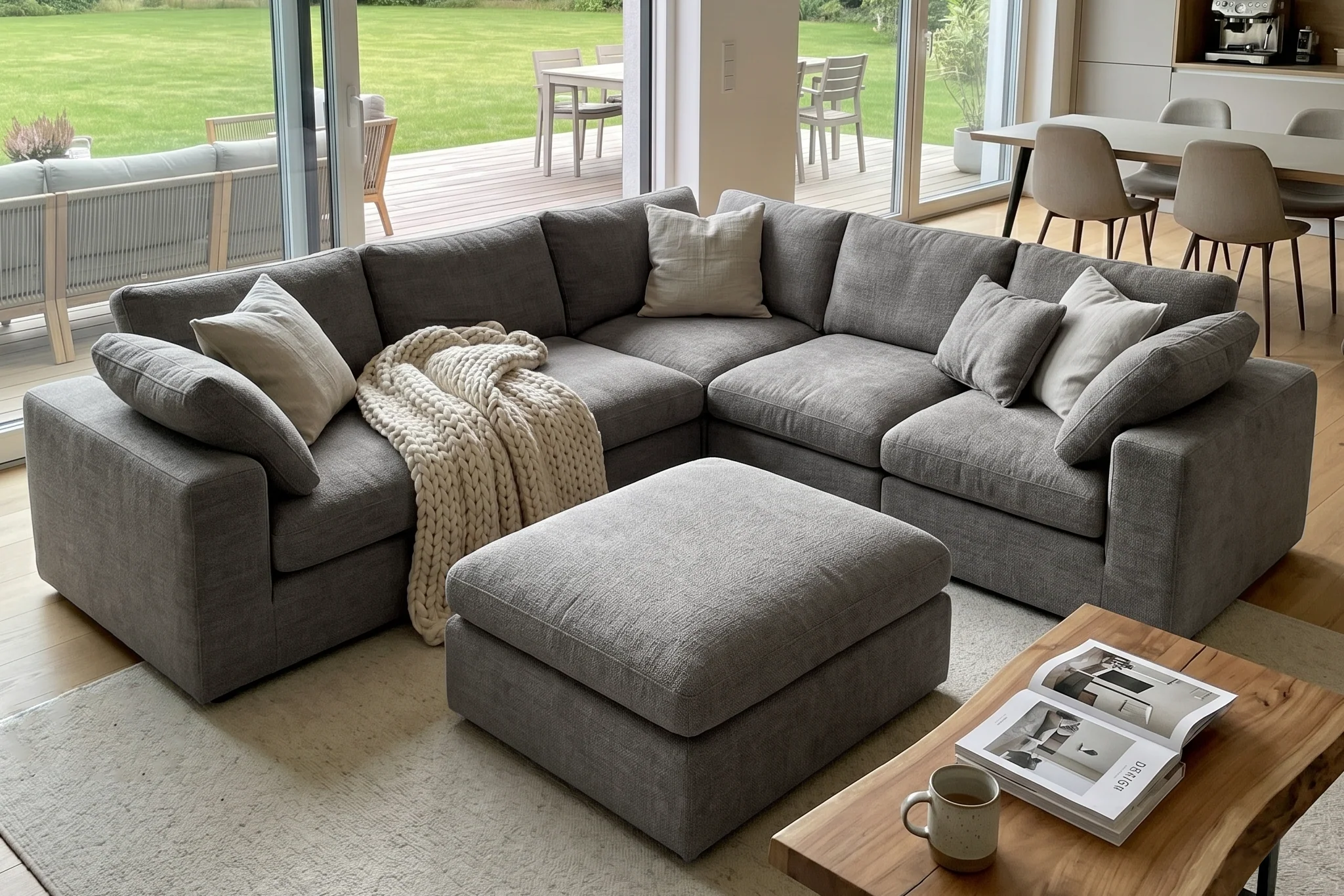 Maven Slipcover Modular Reversible Sectional Cloud Couch - Image 90