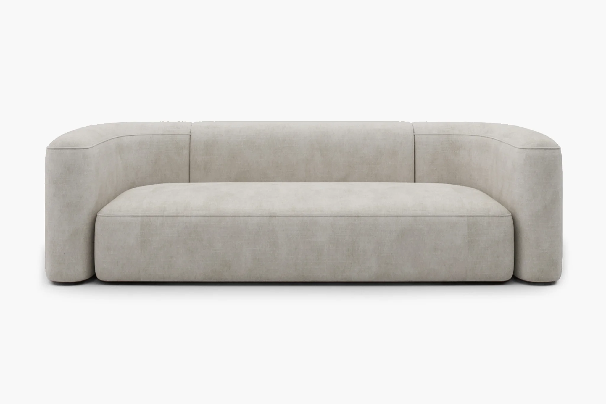 Mellow Velvet Curved 2-Piece Chaise Sectional / 3-Seater Couch Sofa / Lounge Chair - Image 19