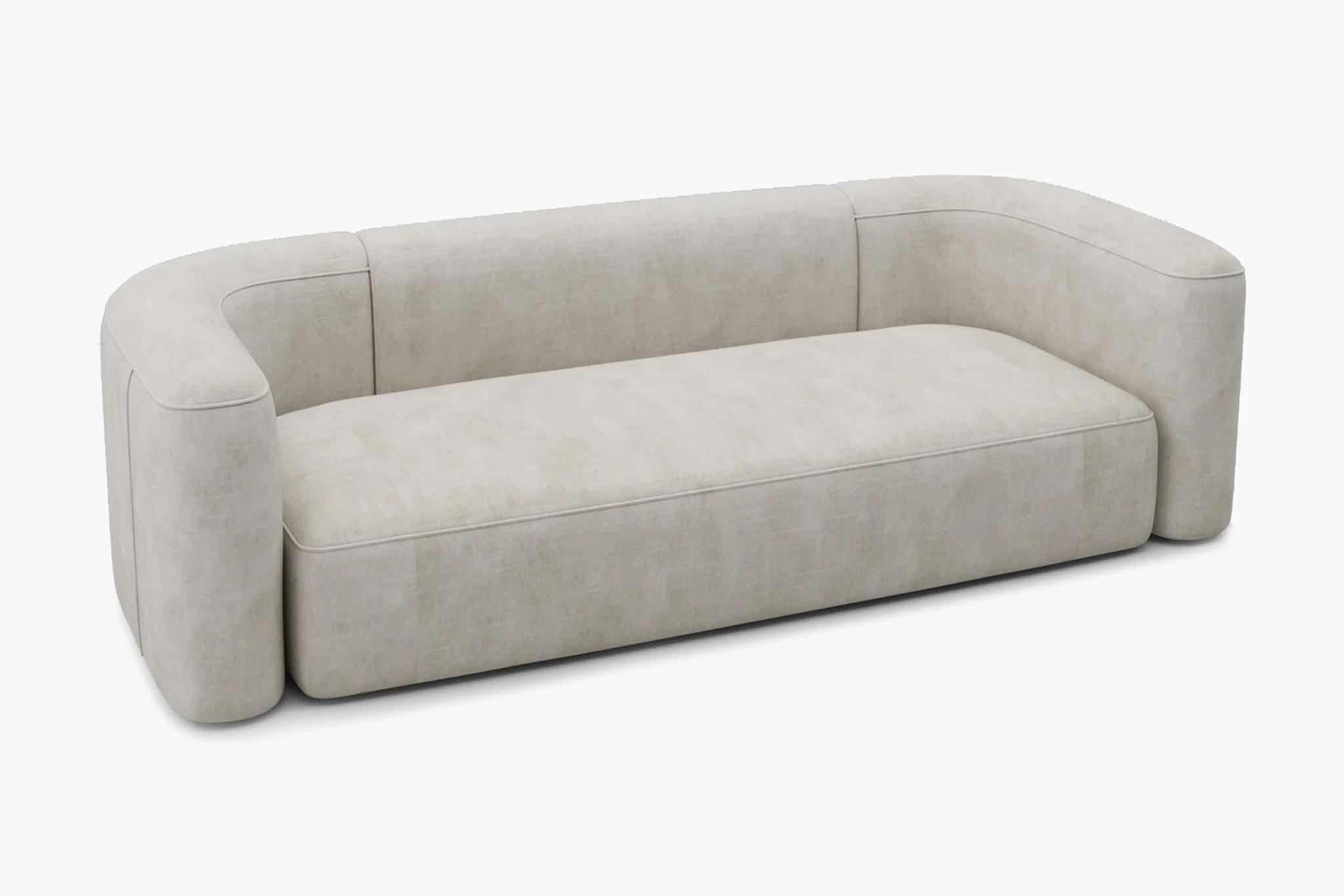Mellow Velvet Curved 2-Piece Chaise Sectional / 3-Seater Couch Sofa / Lounge Chair - Image 21