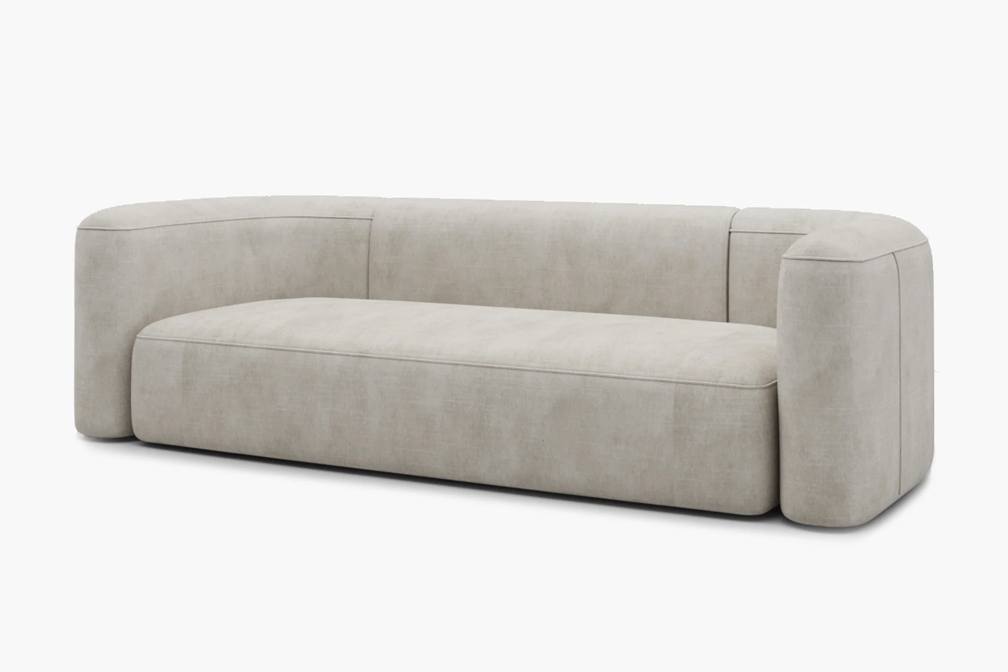 Mellow Velvet Curved 2-Piece Chaise Sectional / 3-Seater Couch Sofa / Lounge Chair - Image 22