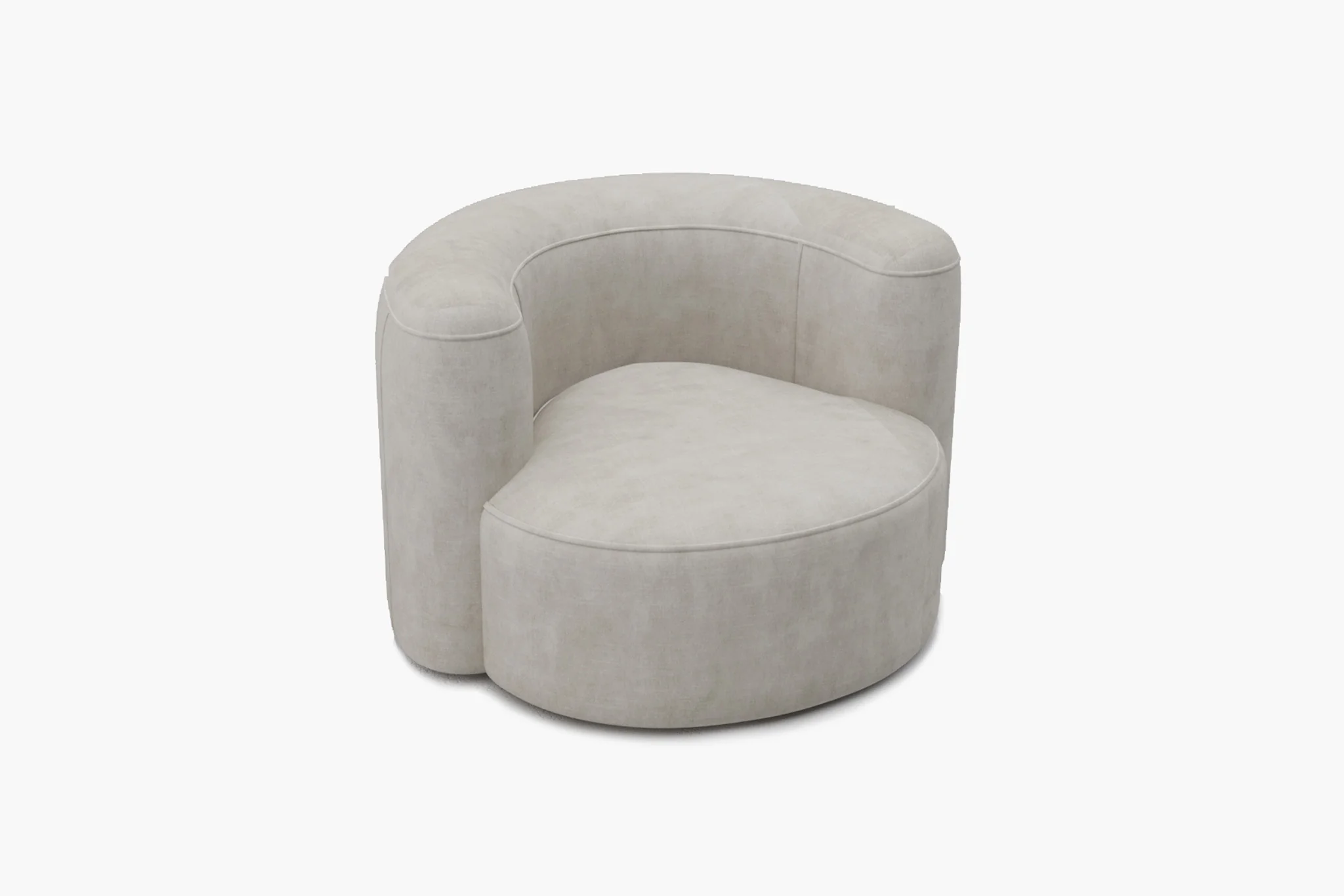 Mellow Velvet Curved 2-Piece Chaise Sectional / 3-Seater Couch Sofa / Lounge Chair - Image 26