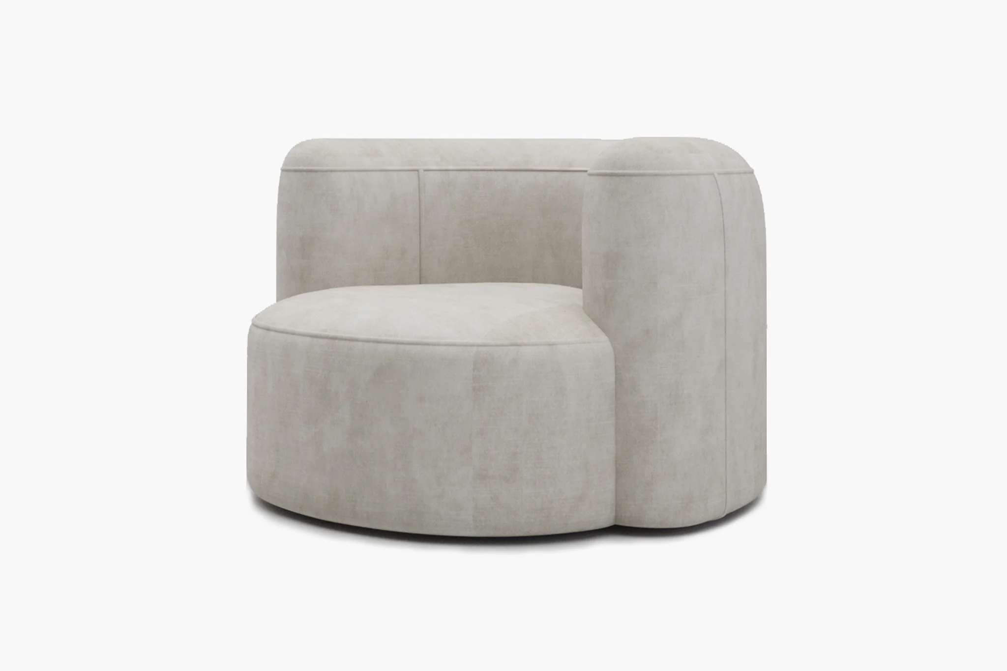 Mellow Velvet Curved 2-Piece Chaise Sectional / 3-Seater Couch Sofa / Lounge Chair - Image 28