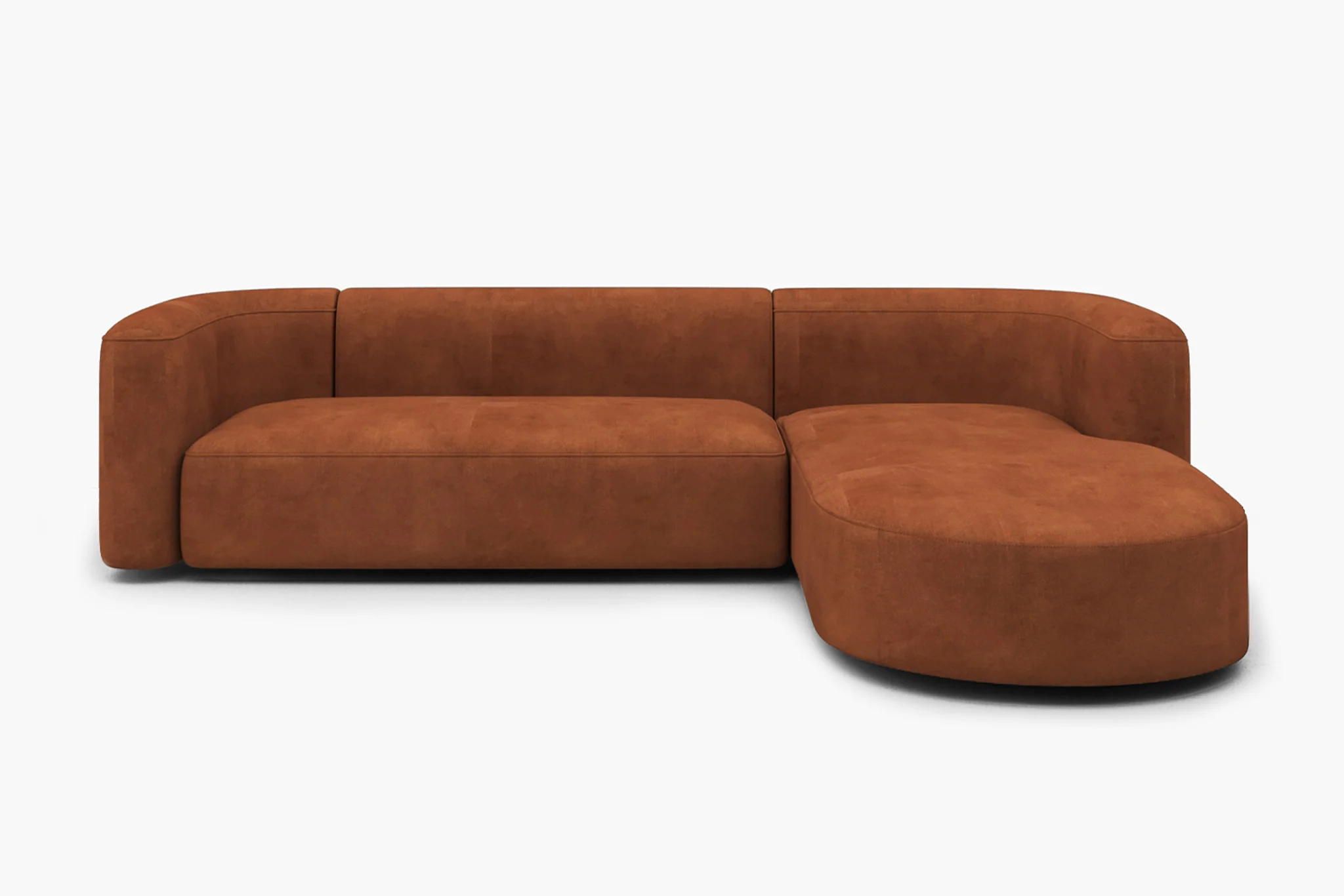 Mellow Velvet Curved 2-Piece Chaise Sectional / 3-Seater Couch Sofa / Lounge Chair - Image 33
