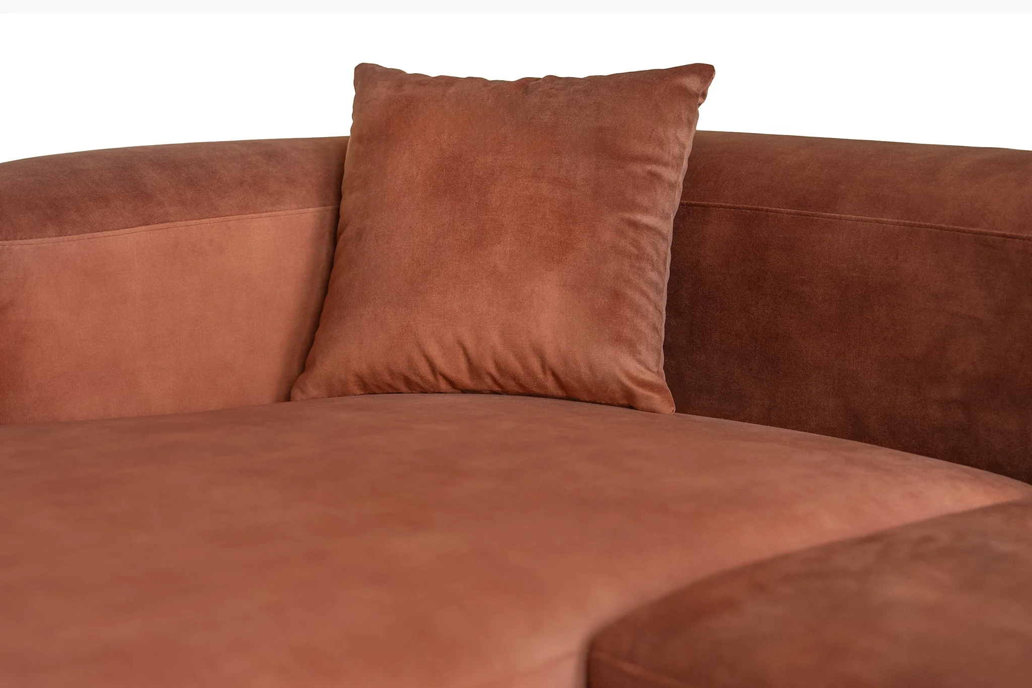 Mellow Velvet Curved 2-Piece Chaise Sectional / 3-Seater Couch Sofa / Lounge Chair - Image 38