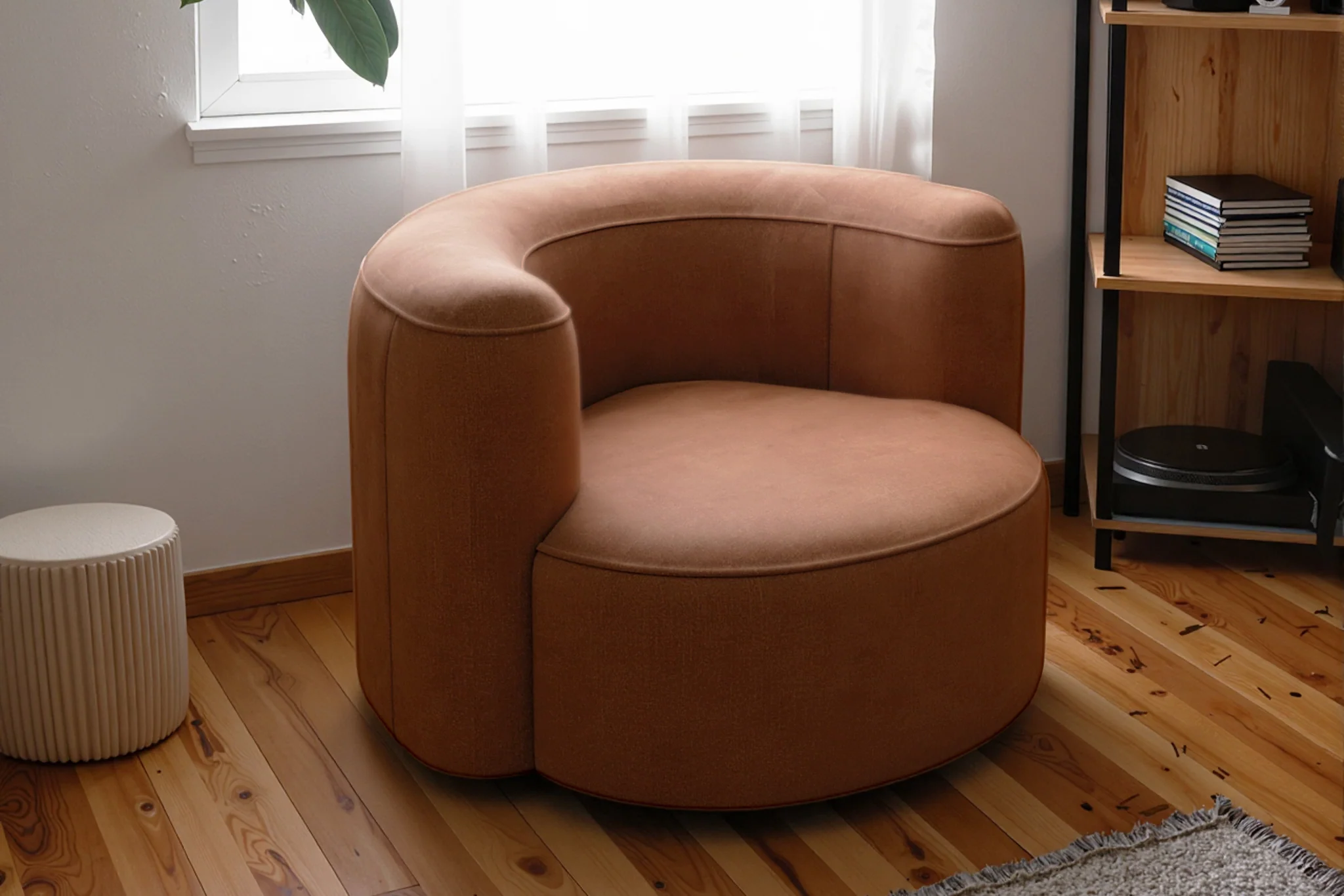 Mellow Velvet Curved 2-Piece Chaise Sectional / 3-Seater Couch Sofa / Lounge Chair - Image 56