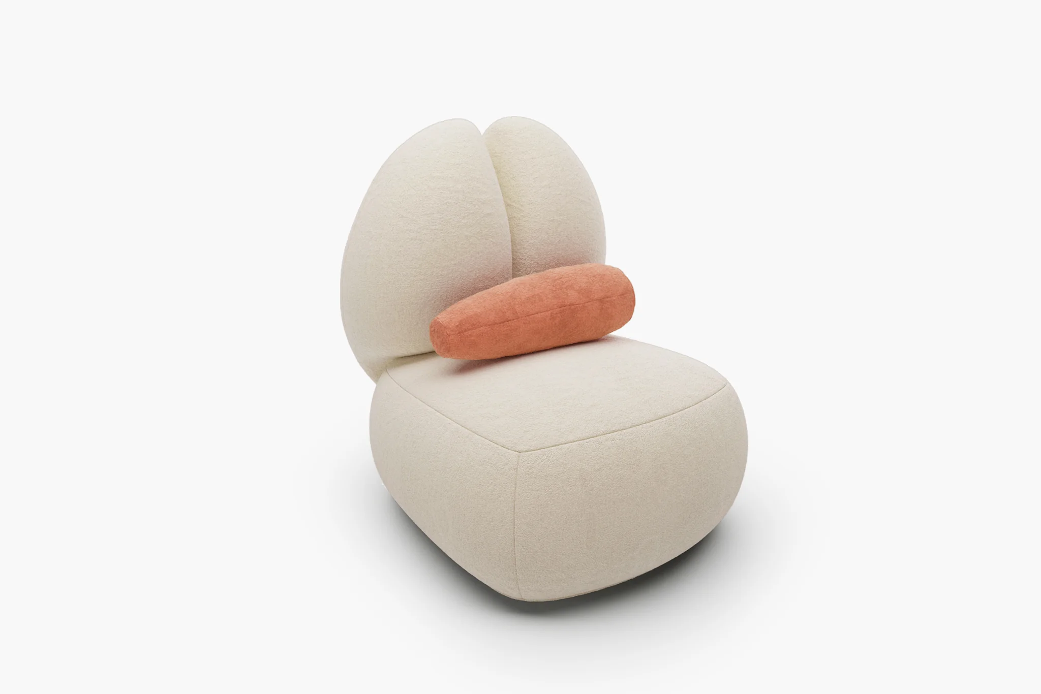 Moony Fleece Curved Accent Chair - Image 4