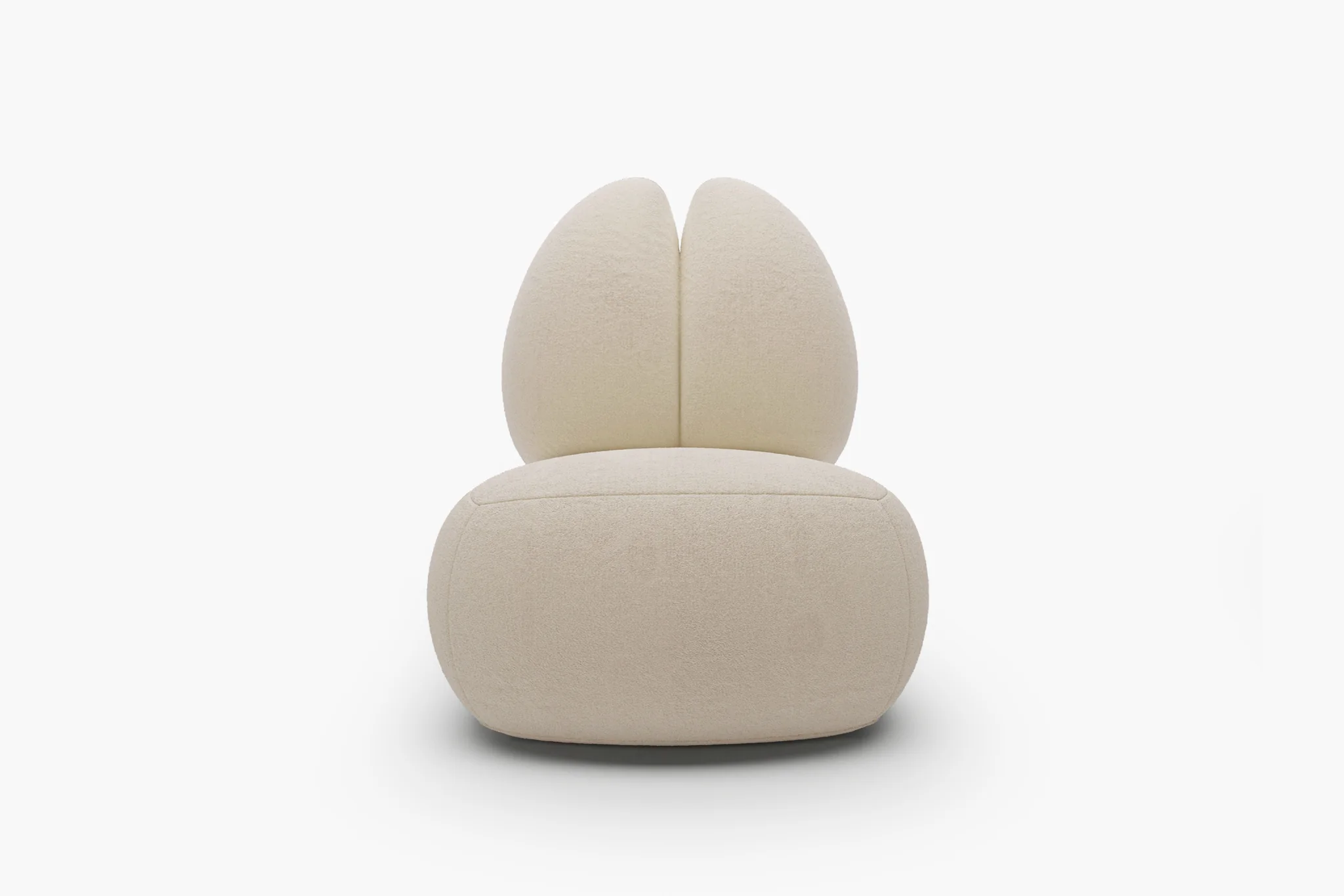 Moony Fleece Curved Accent Chair - Image 5